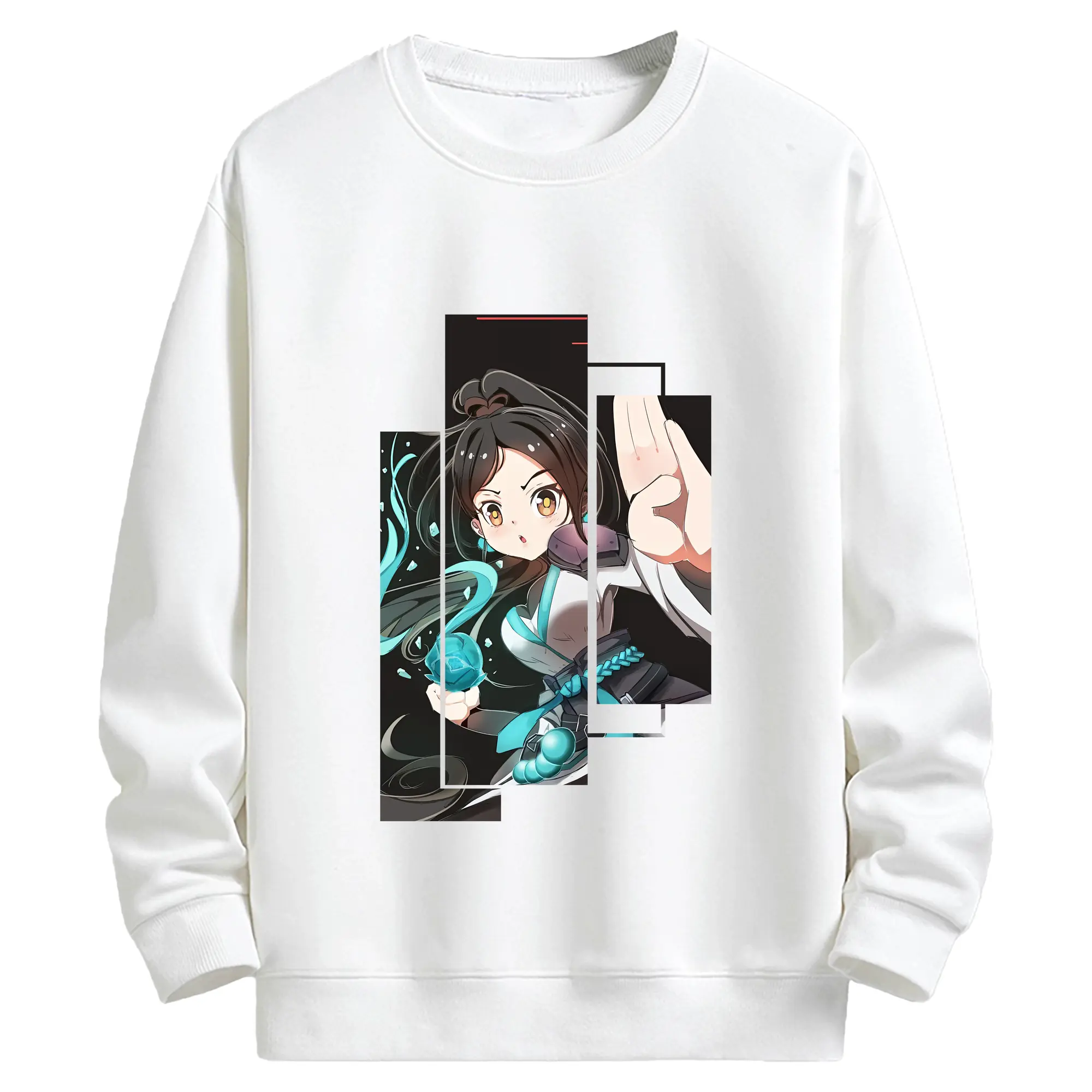 VALORANT グッズ,セージ - キッズ クルーネックスウェットシャツ ・ フロントプリント ・ 綿80％ ポリエステル20％ ・ 快適 通学 スポーツ 日常使い お散歩用