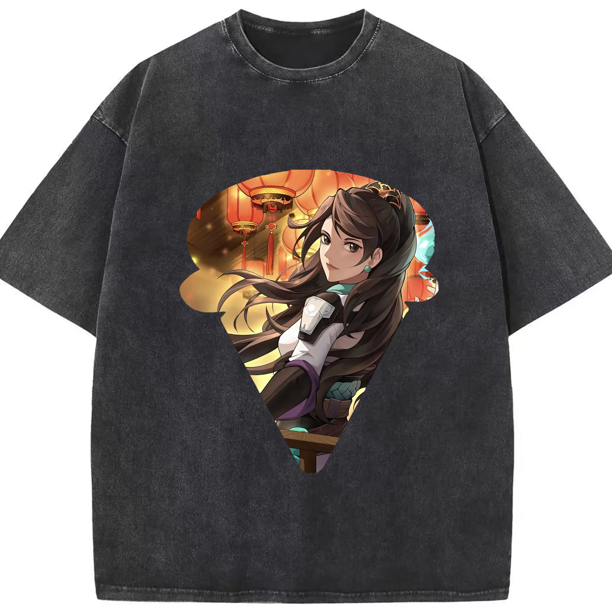 VALORANT グッズ,セージ - 綿100％ ヴィンテージ風 半袖Tシャツ ・ フロントプリント ・ 柔らか肌触り ・ 通気性 快適 ・ スポーツ カジュアル 外出用