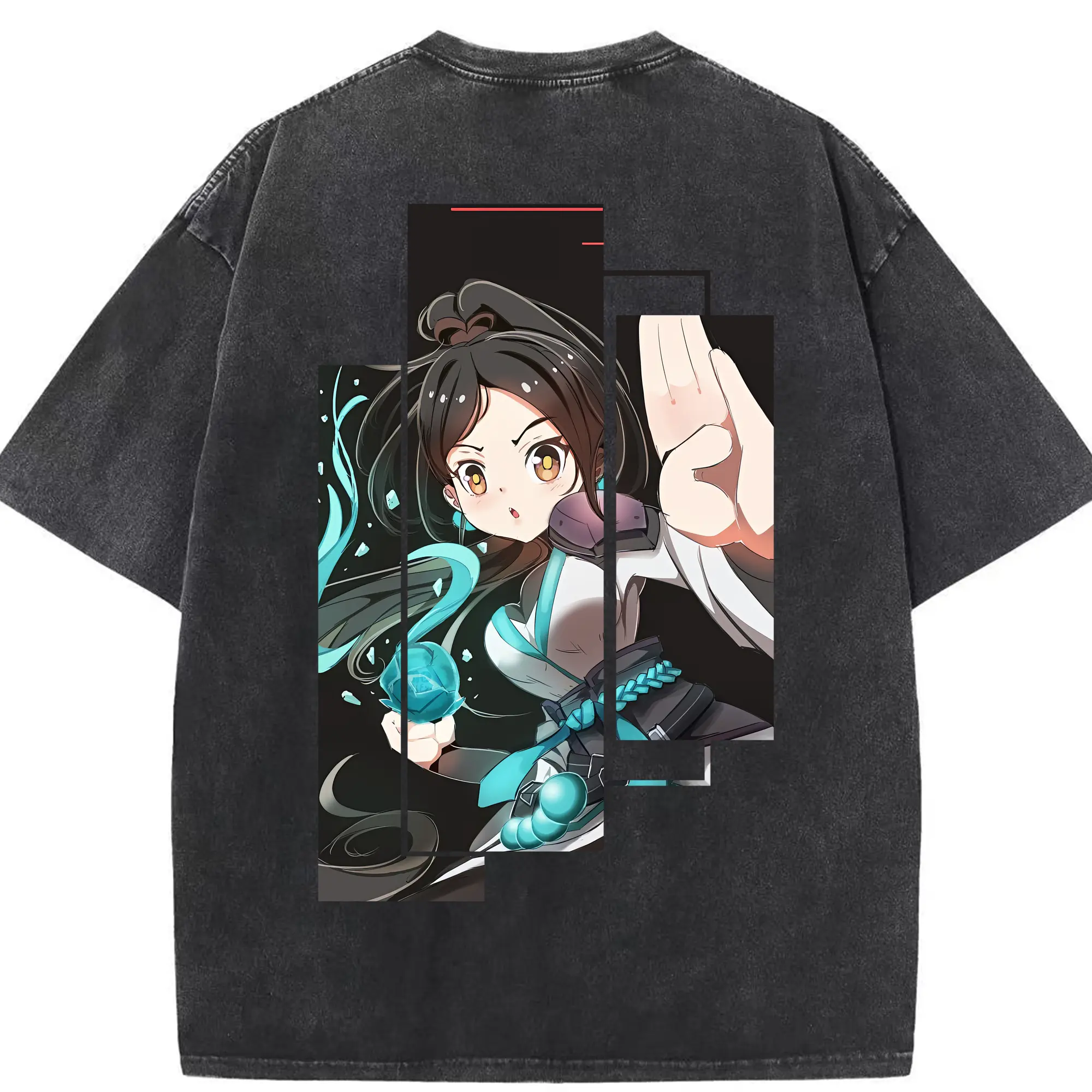 VALORANT グッズ,セージ - 綿100％ ヴィンテージ風 半袖Tシャツ ・ 背面プリント ・ 柔らか肌触り ・ 通気性 快適 ・ スポーツ カジュアル 外出用