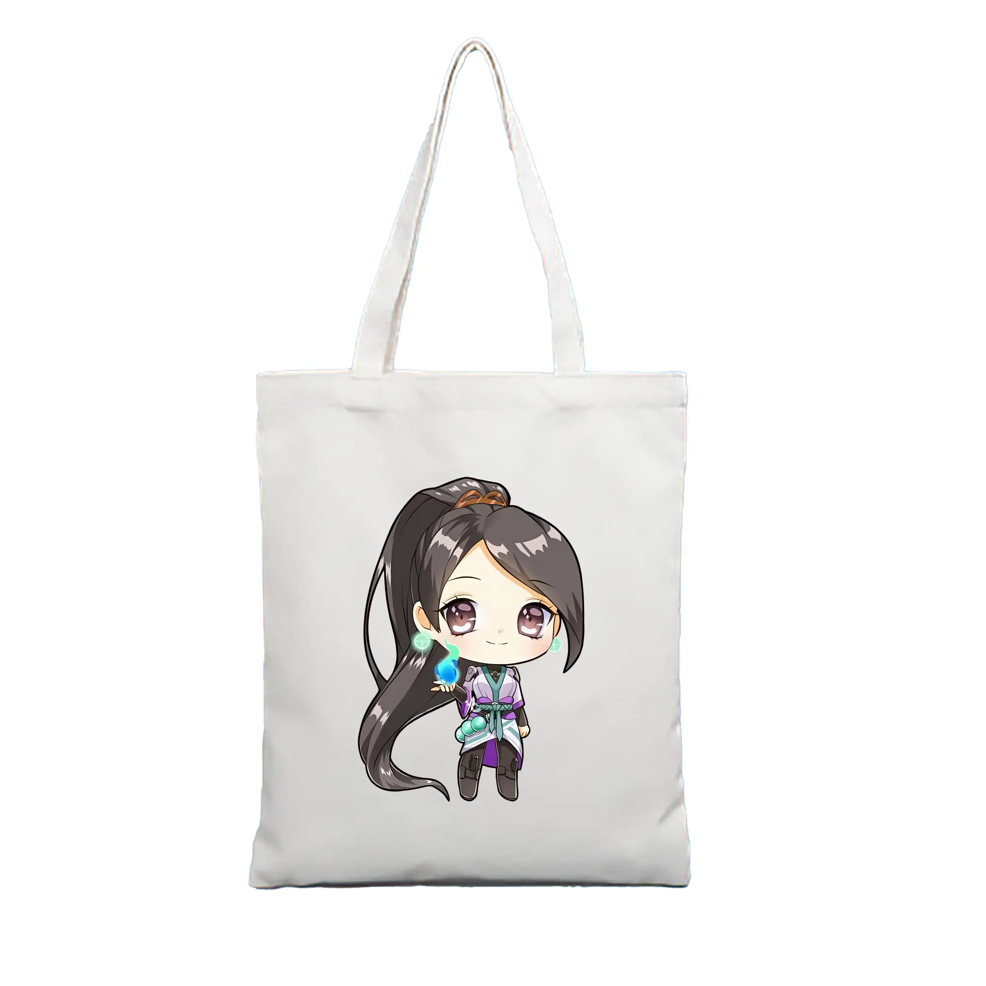 VALORANT グッズ,セージ - 縦型キャンバス手提げバッグ（トートバッグ） ・ キャンバス素材 ・ ショッピング用 ・ 軽量 丈夫 お手入れ簡単