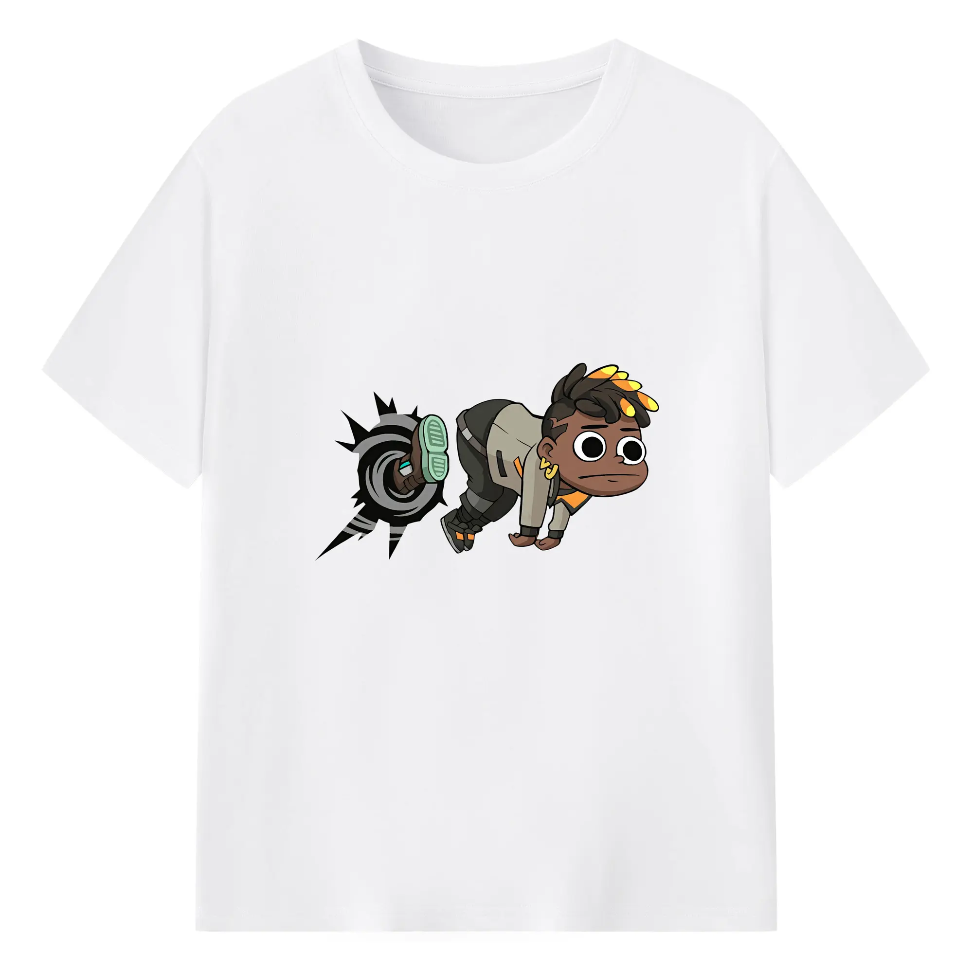 VALORANT グッズ,フェニックス - 綿100％ 半袖Tシャツ ・ フロントプリント ・ 快適 通気性 ・ 日常使い 散歩 スポーツ用