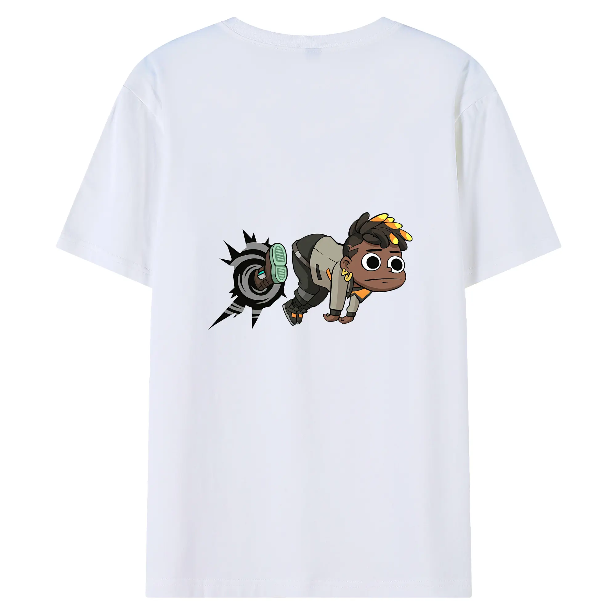 VALORANT グッズ,フェニックス - 綿100％ 半袖Tシャツ ・ バックプリント ・ 快適 通気性 ・ 日常使い 散歩 スポーツ用