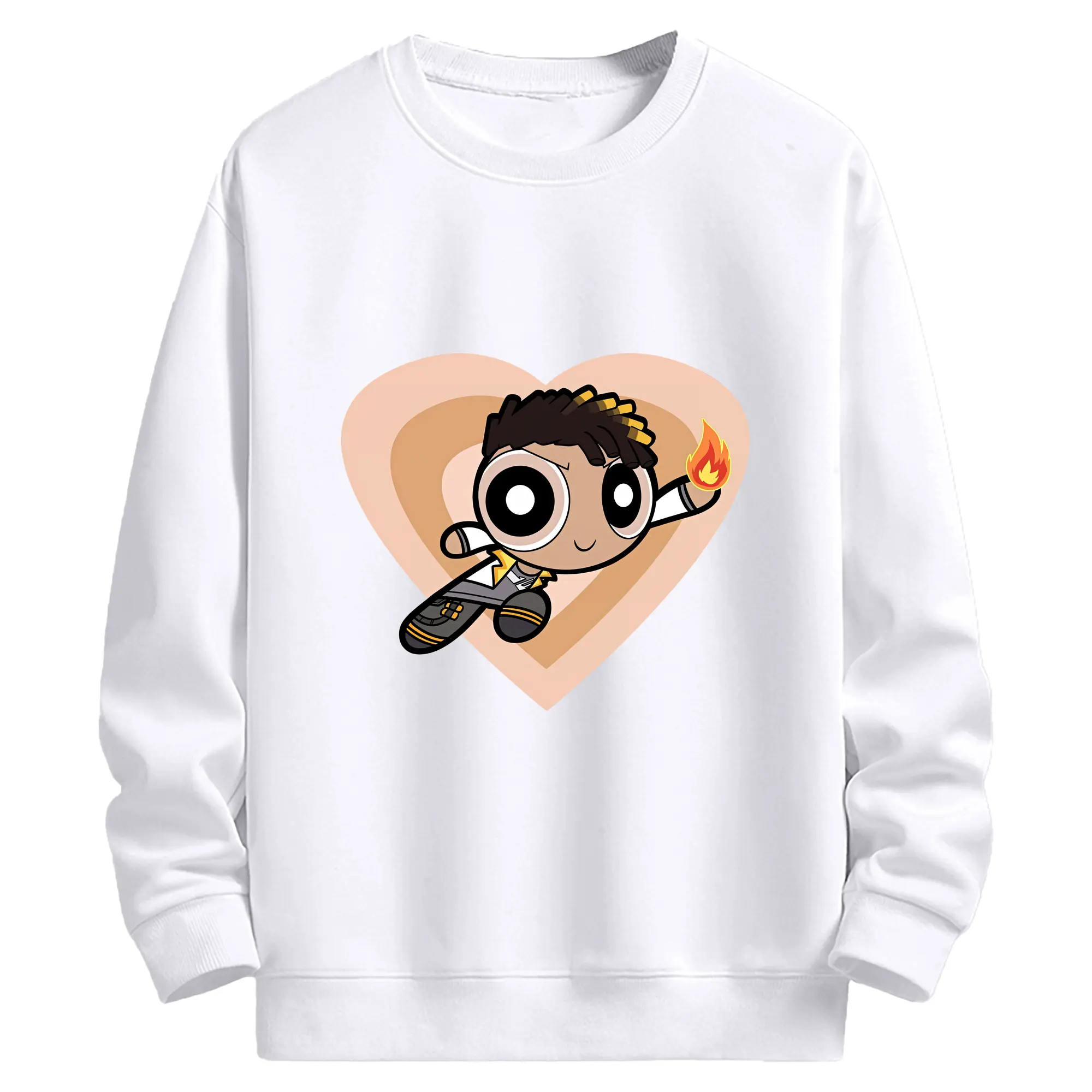 VALORANT グッズ,フェニックス - 高品質 クルーネック スウェット ・ コットン59％ ポリエステル41％ ・ ユニセックス 長袖 トレーナー ・ カジュアル デイリー スポーツ 散歩用