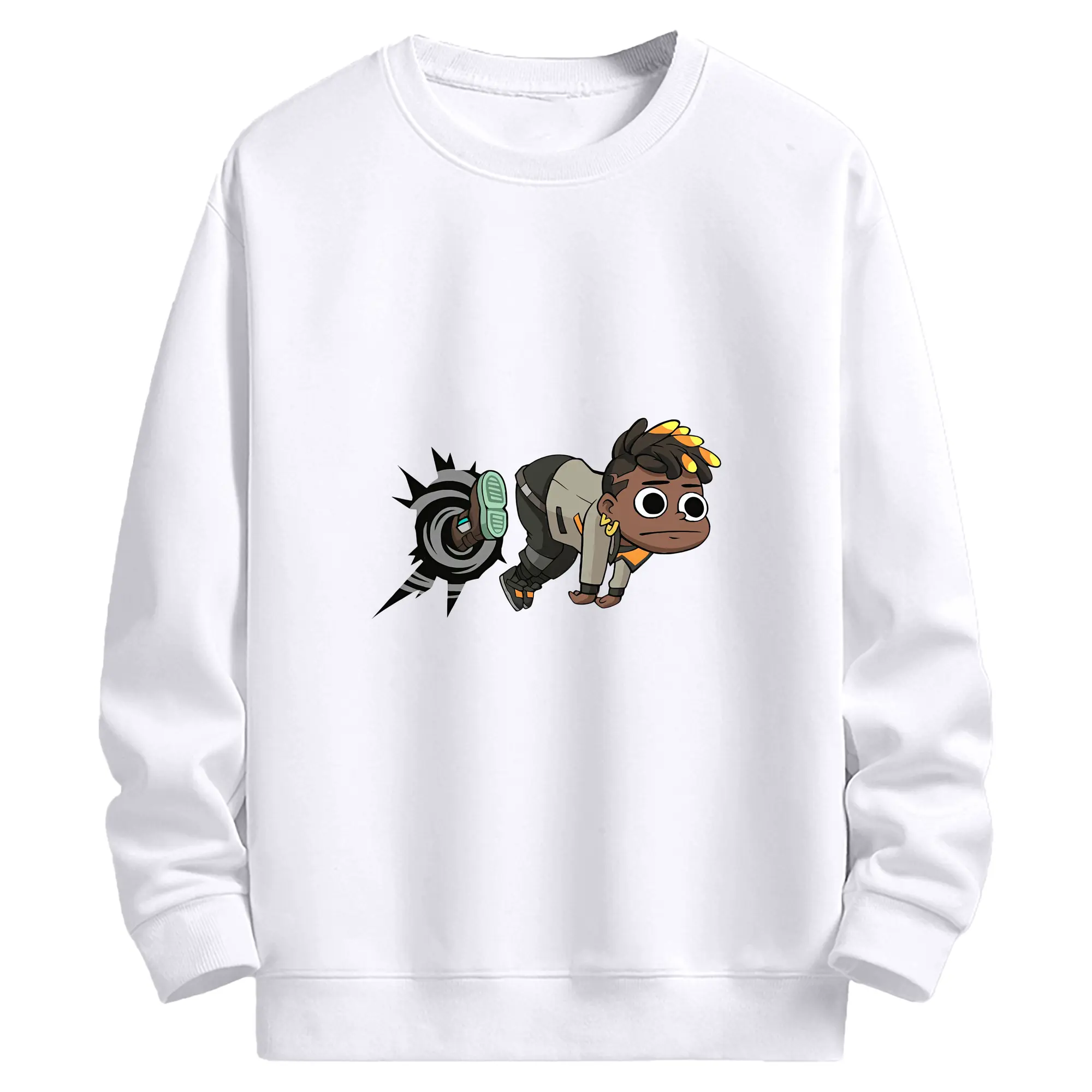 VALORANT グッズ,フェニックス - 高品質 クルーネック スウェット ・ コットン59％ ポリエステル41％ ・ ユニセックス 長袖 トレーナー ・ カジュアル デイリー スポーツ 散歩用