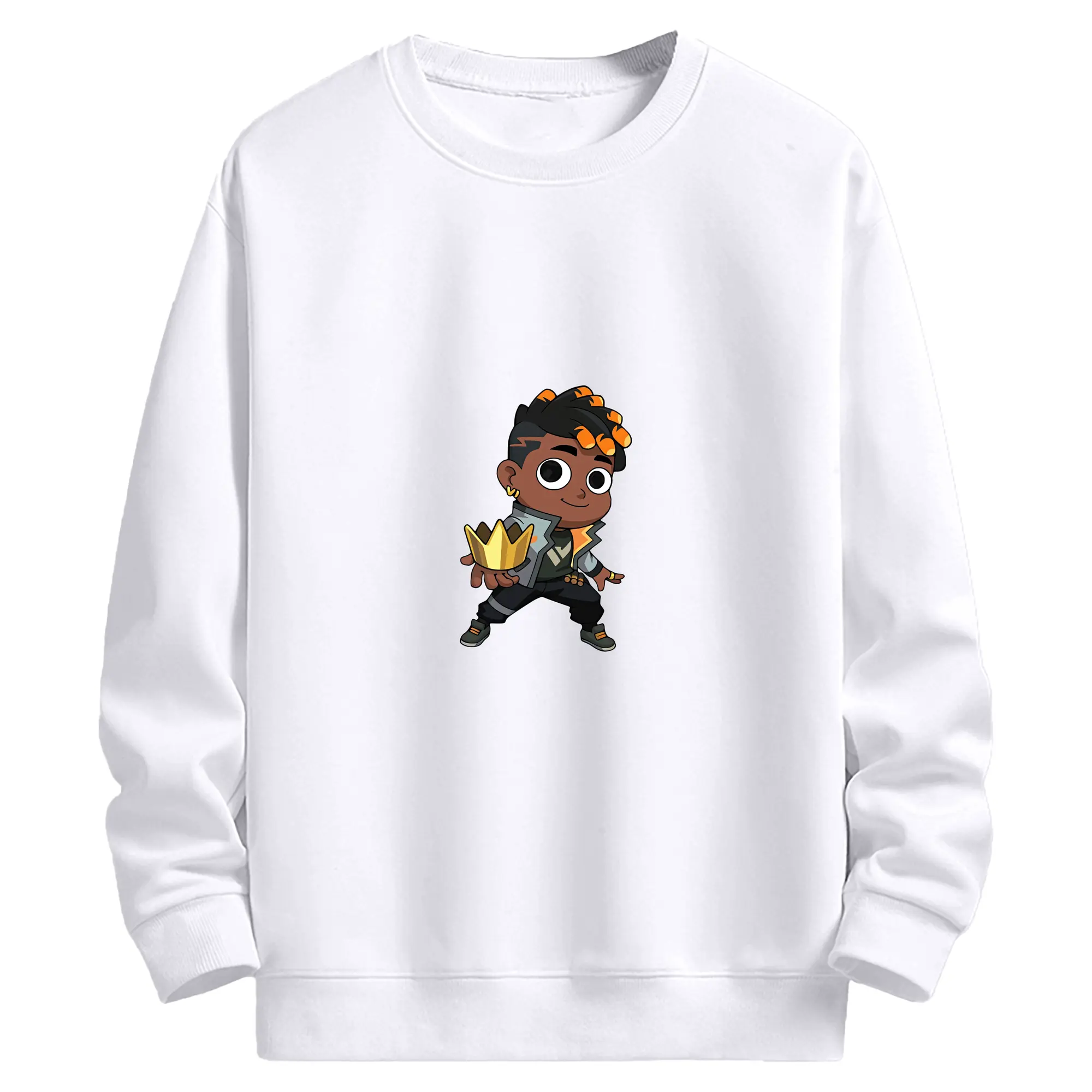 VALORANT グッズ,フェニックス - 高品質 クルーネック スウェット ・ コットン59％ ポリエステル41％ ・ ユニセックス 長袖 トレーナー ・ カジュアル デイリー スポーツ 散歩用