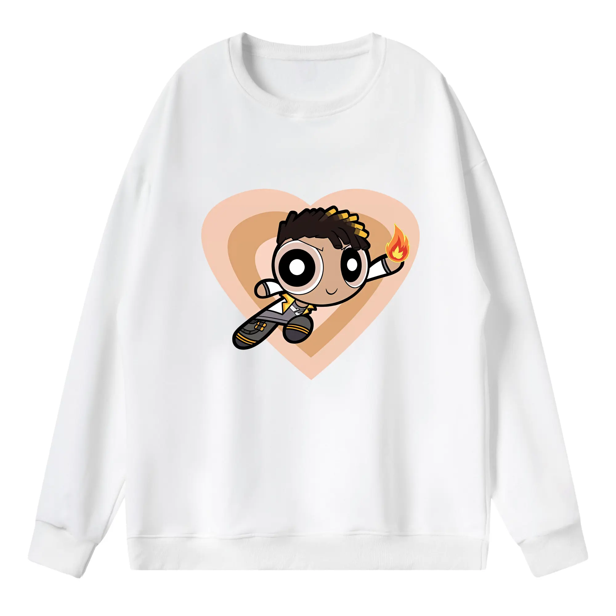 VALORANT グッズ,フェニックス - 薄手 クルーネック スウェット 裏毛260g · ポリエステル 春秋向け カジュアル 男女兼用 · トレーナー デイリー スポーツ 散歩に最適