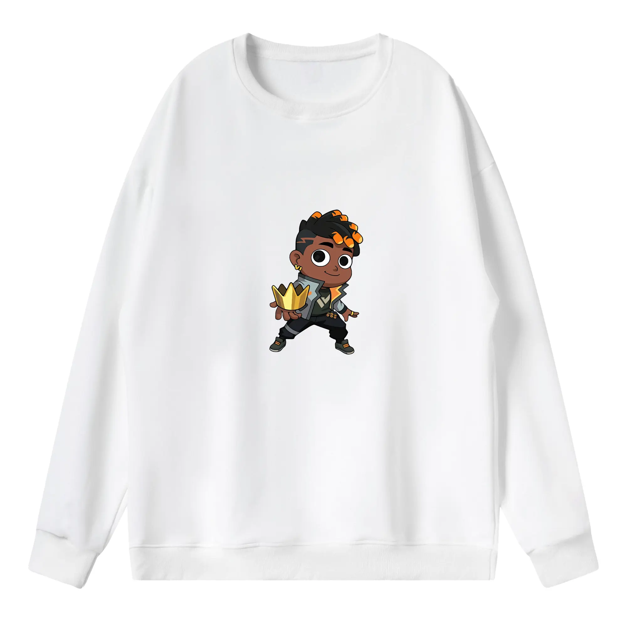 VALORANT グッズ,フェニックス - 薄手 クルーネック スウェット 裏毛260g · ポリエステル 春秋向け カジュアル 男女兼用 · トレーナー デイリー スポーツ 散歩に最適