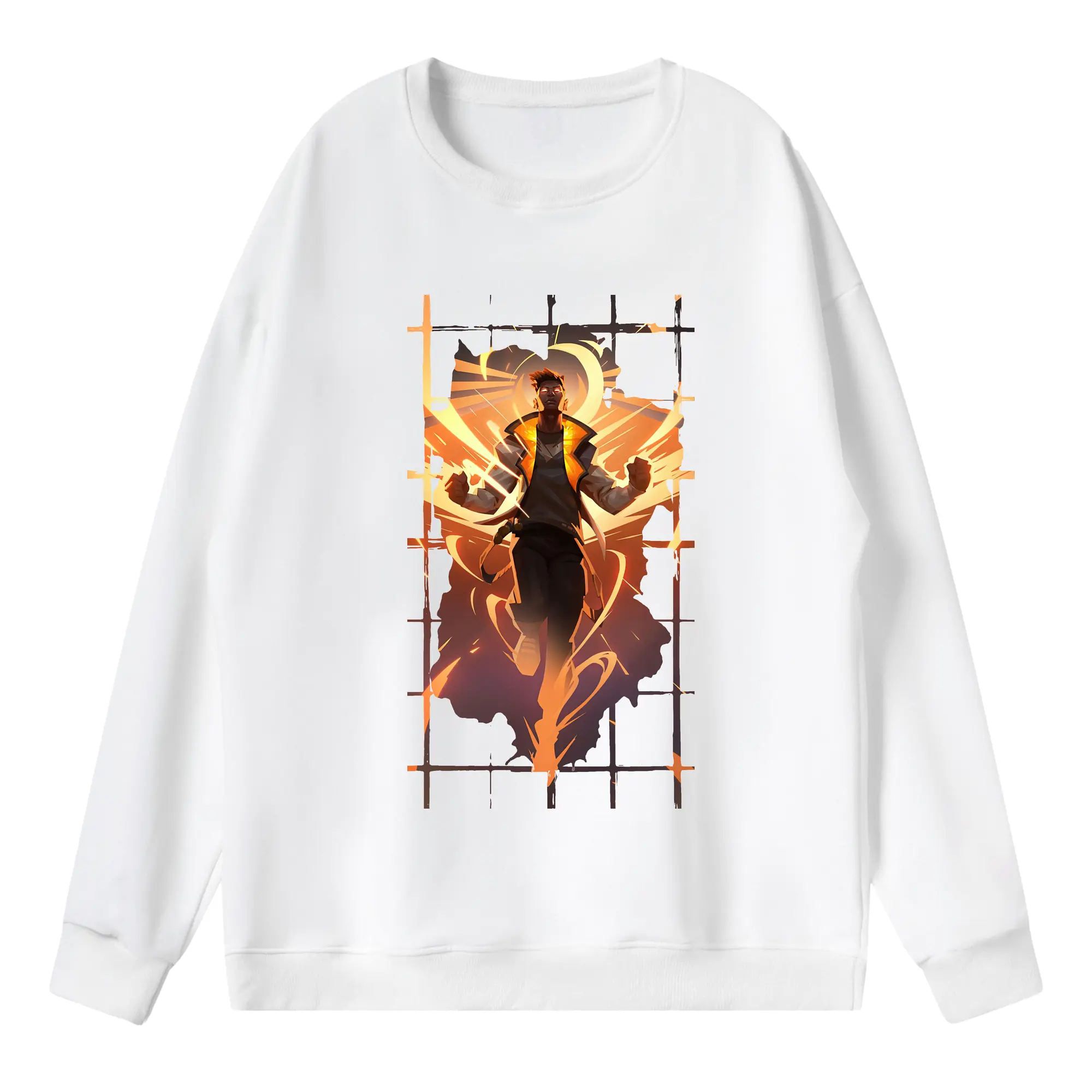 VALORANT グッズ,フェニックス - 薄手 クルーネック スウェット 裏毛260g · ポリエステル 春秋向け カジュアル 男女兼用 · トレーナー デイリー スポーツ 散歩に最適