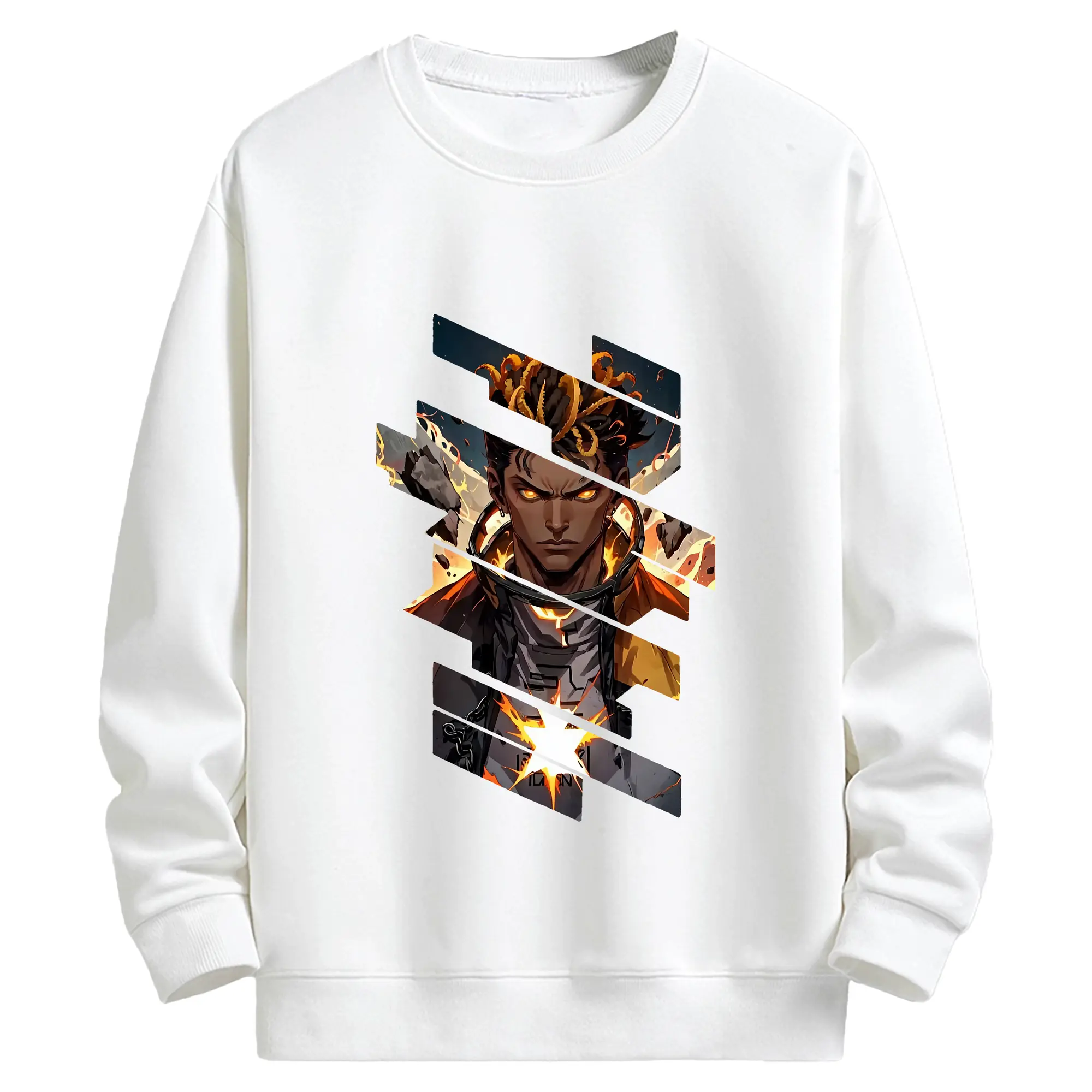 VALORANT グッズ,フェニックス - キッズ クルーネックスウェットシャツ ・ フロントプリント ・ 綿80％ ポリエステル20％ ・ 快適 通学 スポーツ 日常使い お散歩用