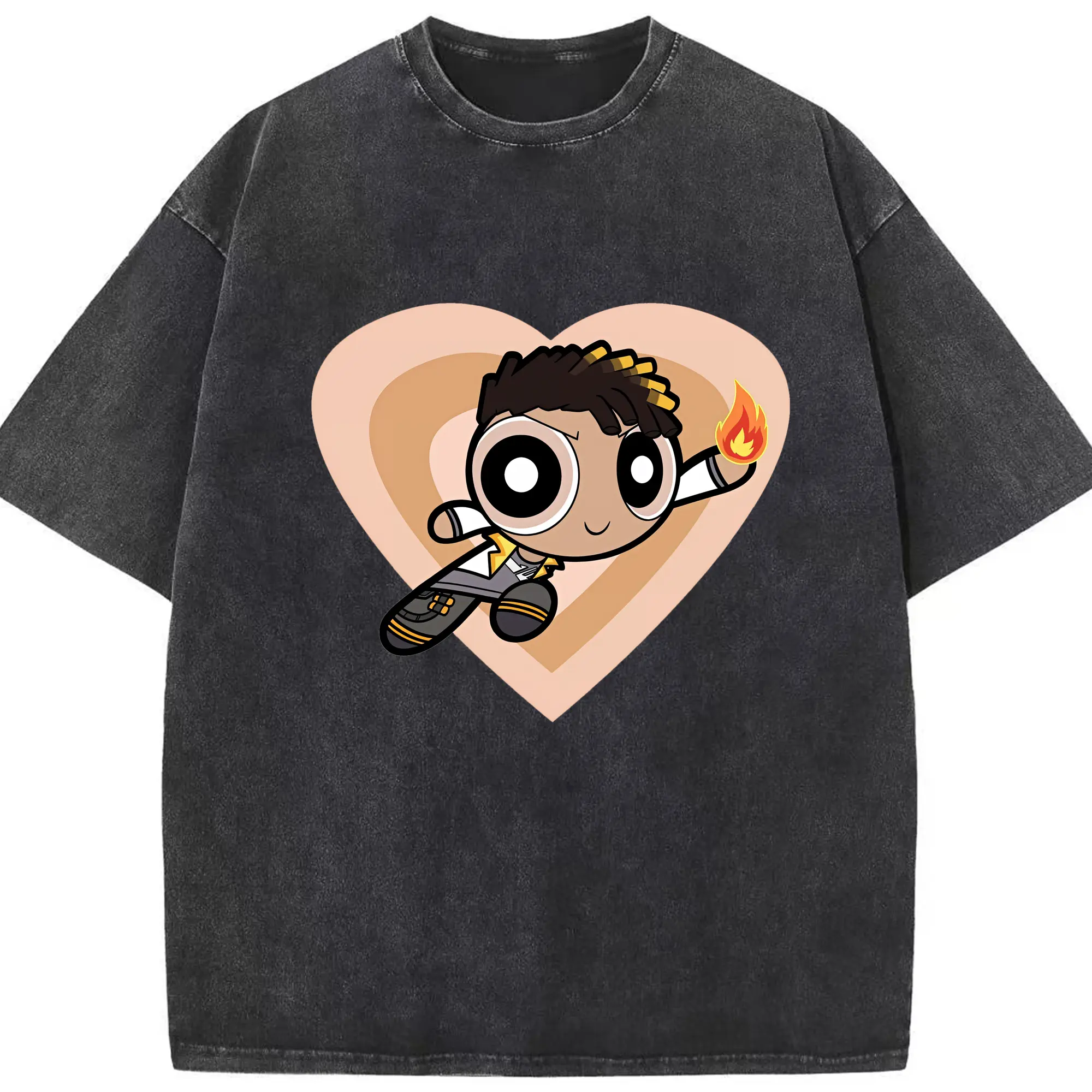 VALORANT グッズ,フェニックス - 綿100％ ヴィンテージ風 半袖Tシャツ ・ フロントプリント ・ 柔らか肌触り ・ 通気性 快適 ・ スポーツ カジュアル 外出用