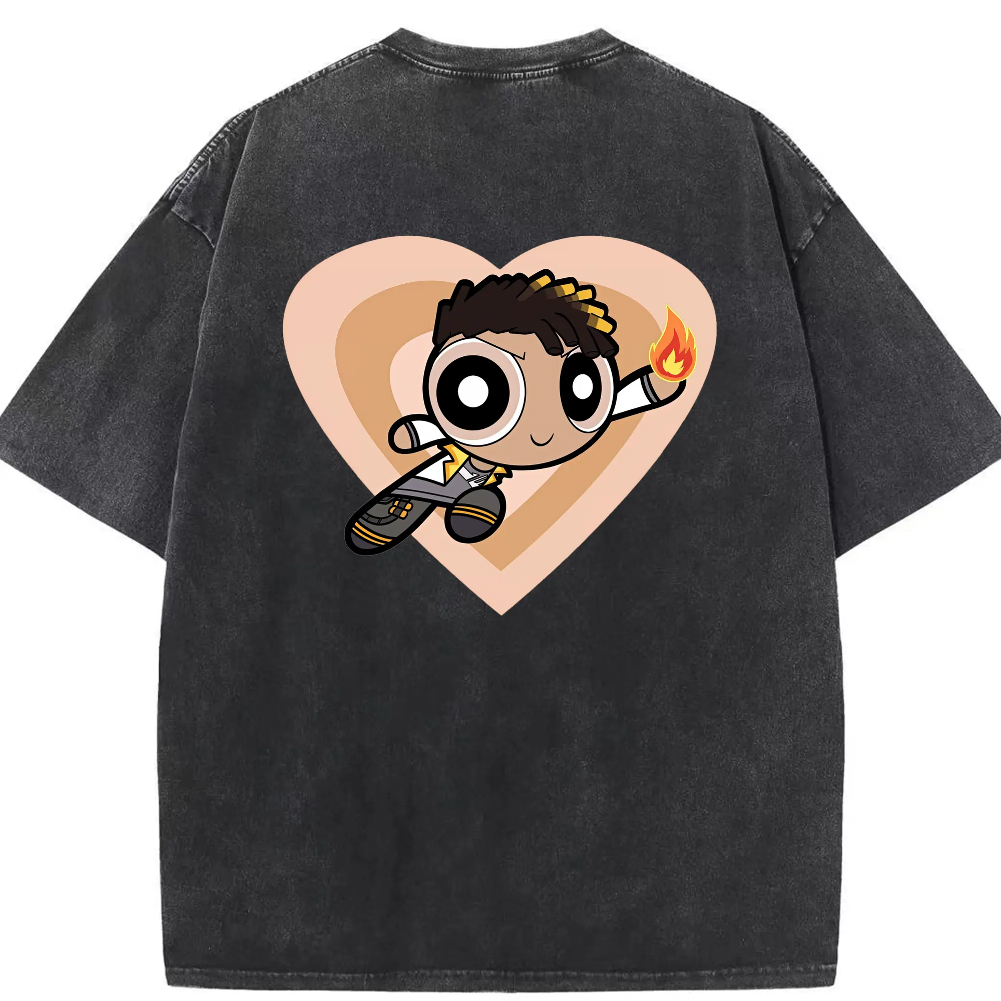 VALORANT グッズ,フェニックス - 綿100％ ヴィンテージ風 半袖Tシャツ ・ 背面プリント ・ 柔らか肌触り ・ 通気性 快適 ・ スポーツ カジュアル 外出用