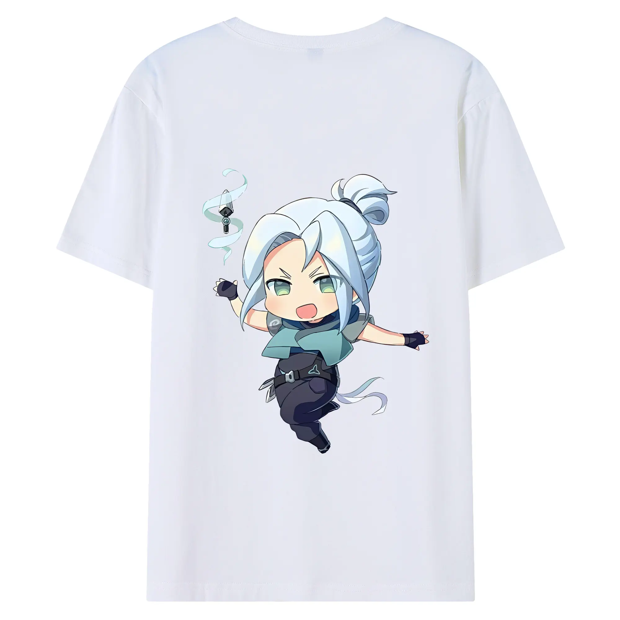 VALORANT グッズ,ジェット - 綿100％ 半袖Tシャツ ・ バックプリント ・ 快適 通気性 ・ 日常使い 散歩 スポーツ用