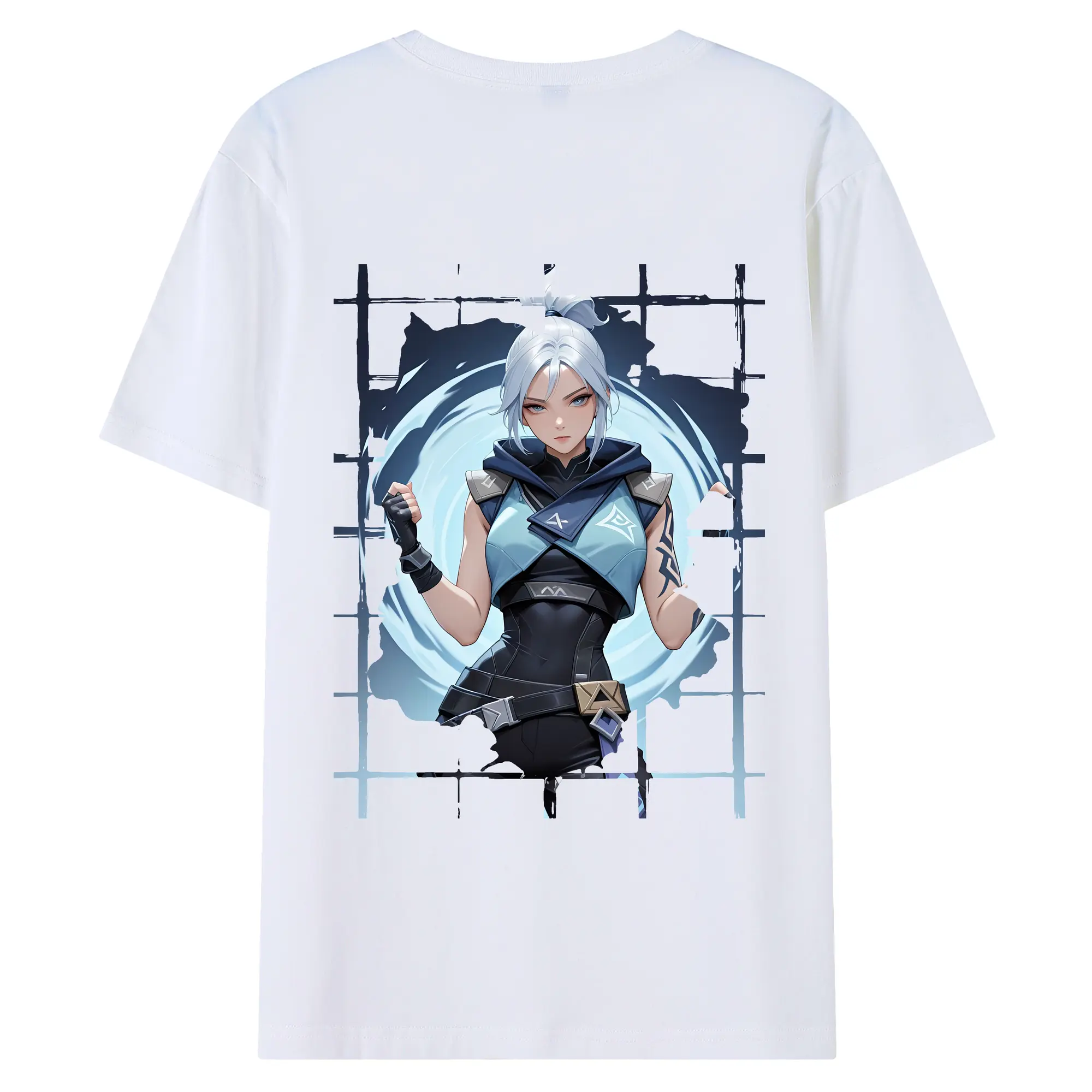 VALORANT グッズ,ジェット - 綿100％ 半袖Tシャツ ・ バックプリント ・ 快適 通気性 ・ 日常使い 散歩 スポーツ用