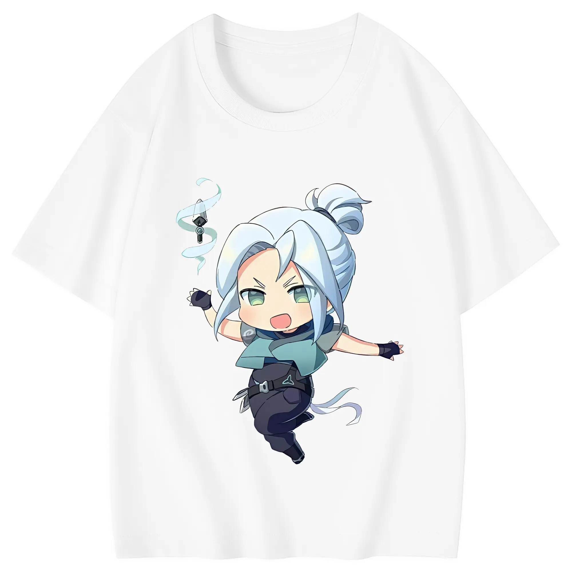 VALORANT グッズ,ジェット - 綿100％ キッズTシャツ ・ フロントプリント ・ 快適 通気性 ・ スポーツ カジュアル 散歩用