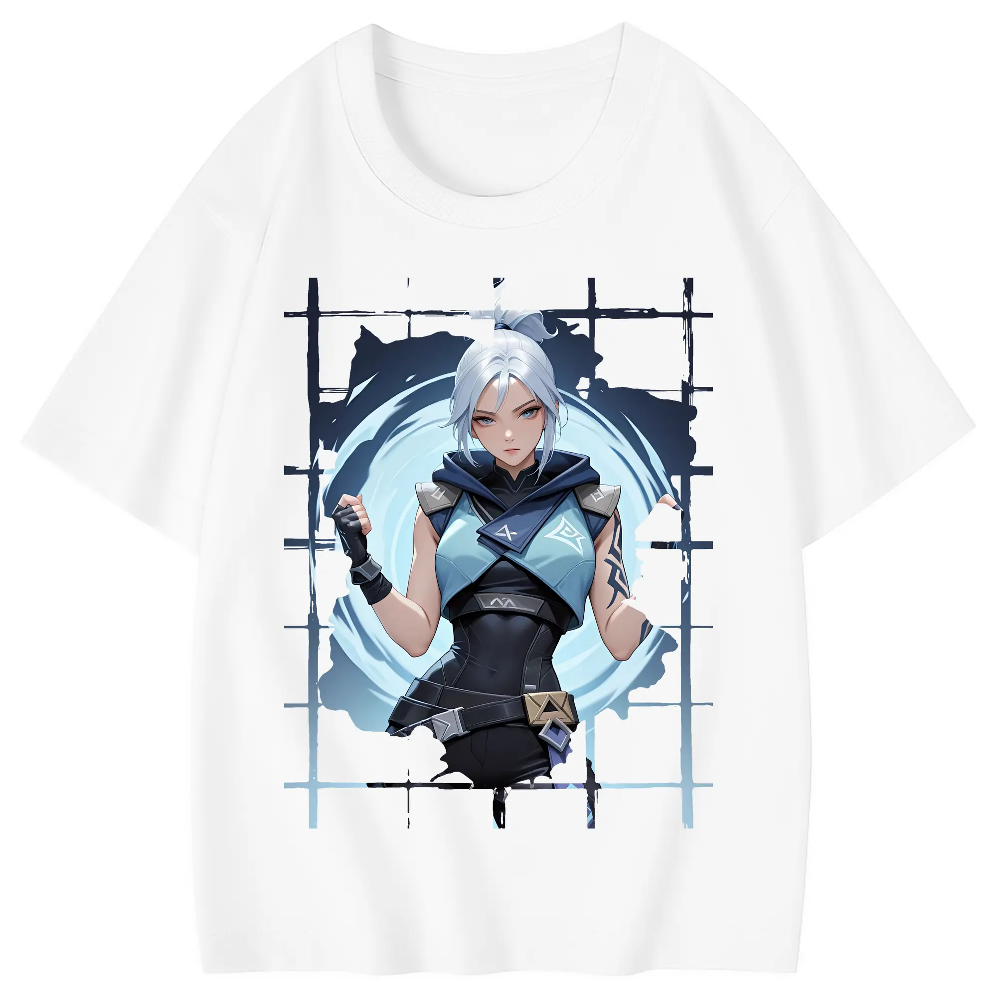 VALORANT グッズ,ジェット - 綿100％ キッズTシャツ ・ フロントプリント ・ 快適 通気性 ・ スポーツ カジュアル 散歩用