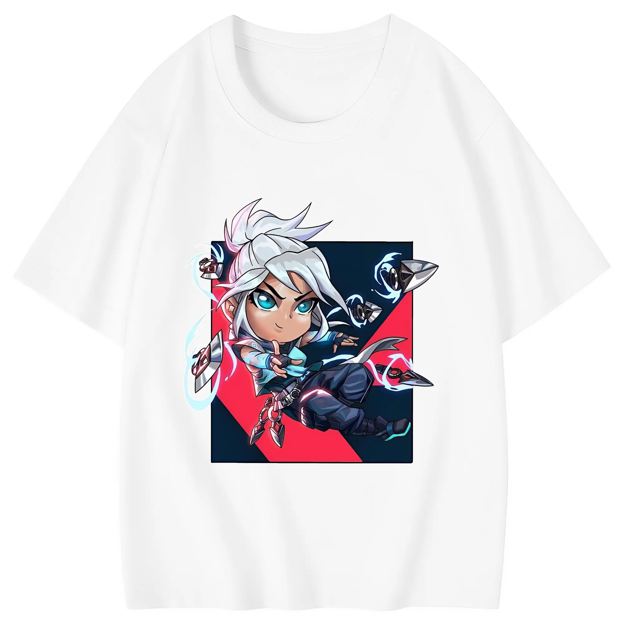 VALORANT グッズ,ジェット - 綿100％ キッズTシャツ ・ フロントプリント ・ 快適 通気性 ・ スポーツ カジュアル 散歩用