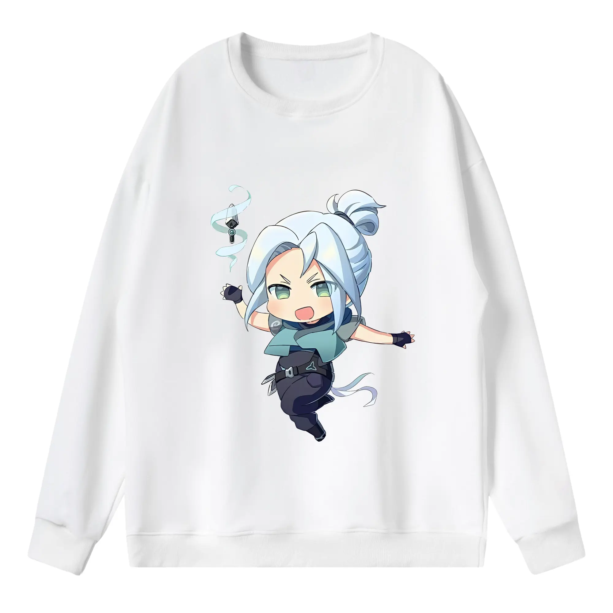 VALORANT グッズ,ジェット - 薄手 クルーネック スウェット 裏毛260g · ポリエステル 春秋向け カジュアル 男女兼用 · トレーナー デイリー スポーツ 散歩に最適