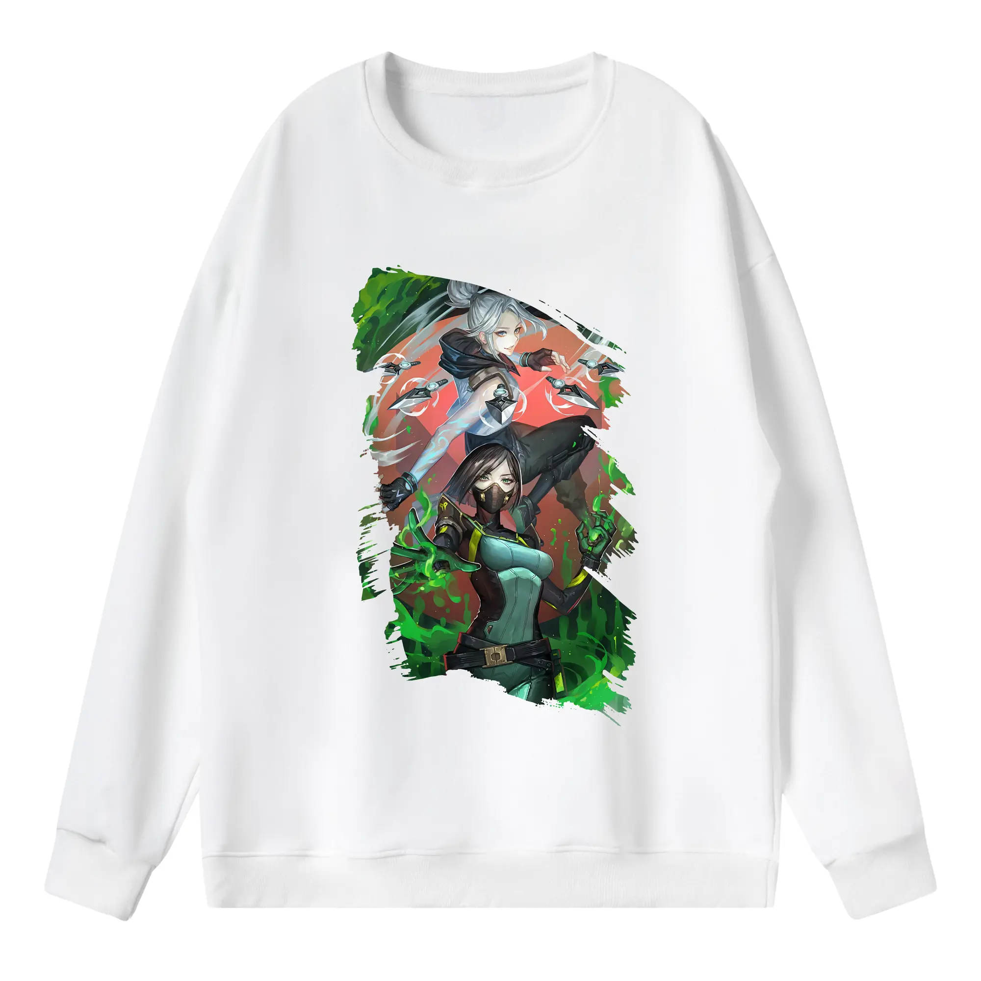 VALORANT グッズ,ジェット - 薄手 クルーネック スウェット 裏毛260g · ポリエステル 春秋向け カジュアル 男女兼用 · トレーナー デイリー スポーツ 散歩に最適