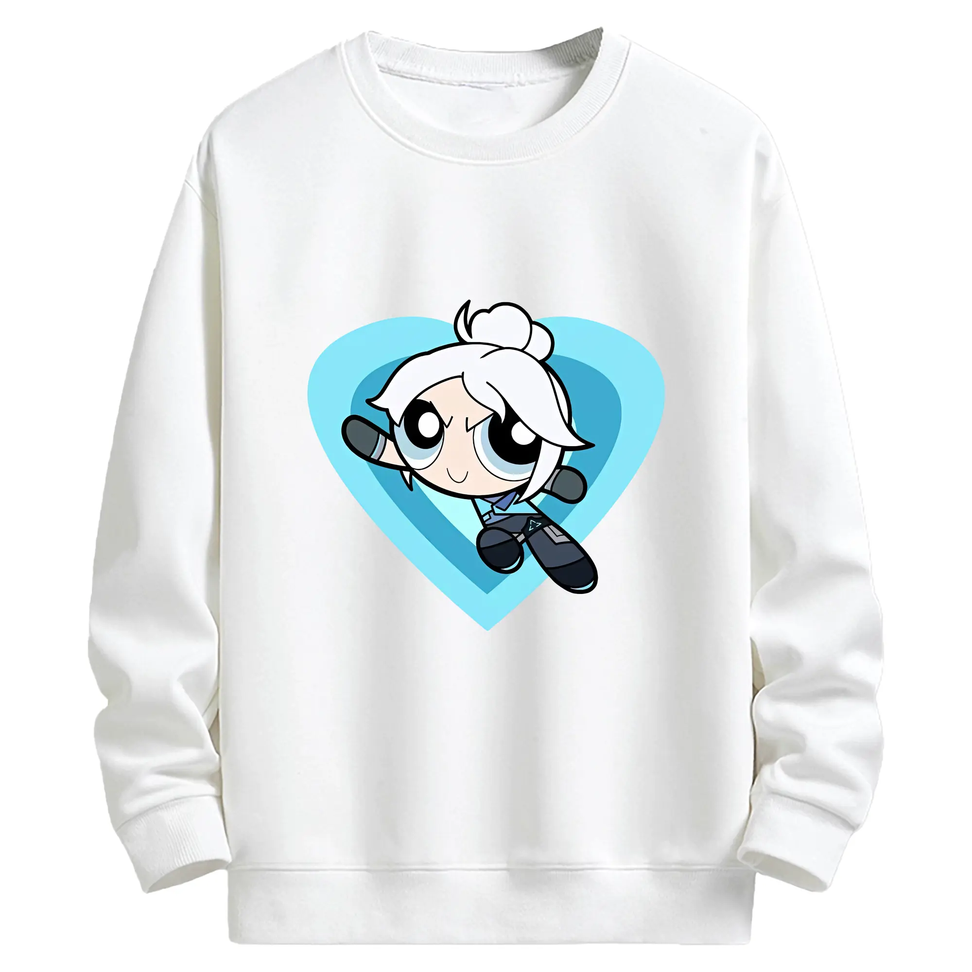 VALORANT グッズ,ジェット - キッズ クルーネックスウェットシャツ ・ フロントプリント ・ 綿80％ ポリエステル20％ ・ 快適 通学 スポーツ 日常使い お散歩用