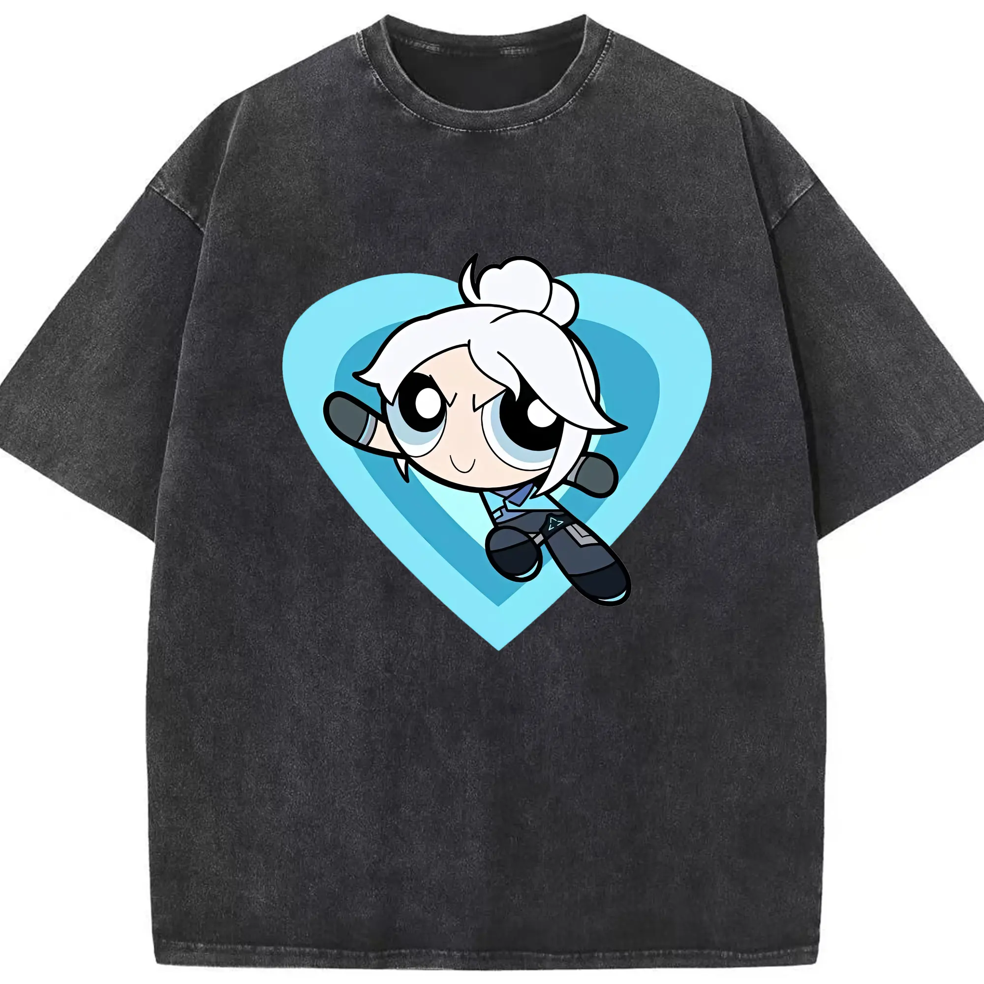 VALORANT グッズ,ジェット - 綿100％ ヴィンテージ風 半袖Tシャツ ・ フロントプリント ・ 柔らか肌触り ・ 通気性 快適 ・ スポーツ カジュアル 外出用