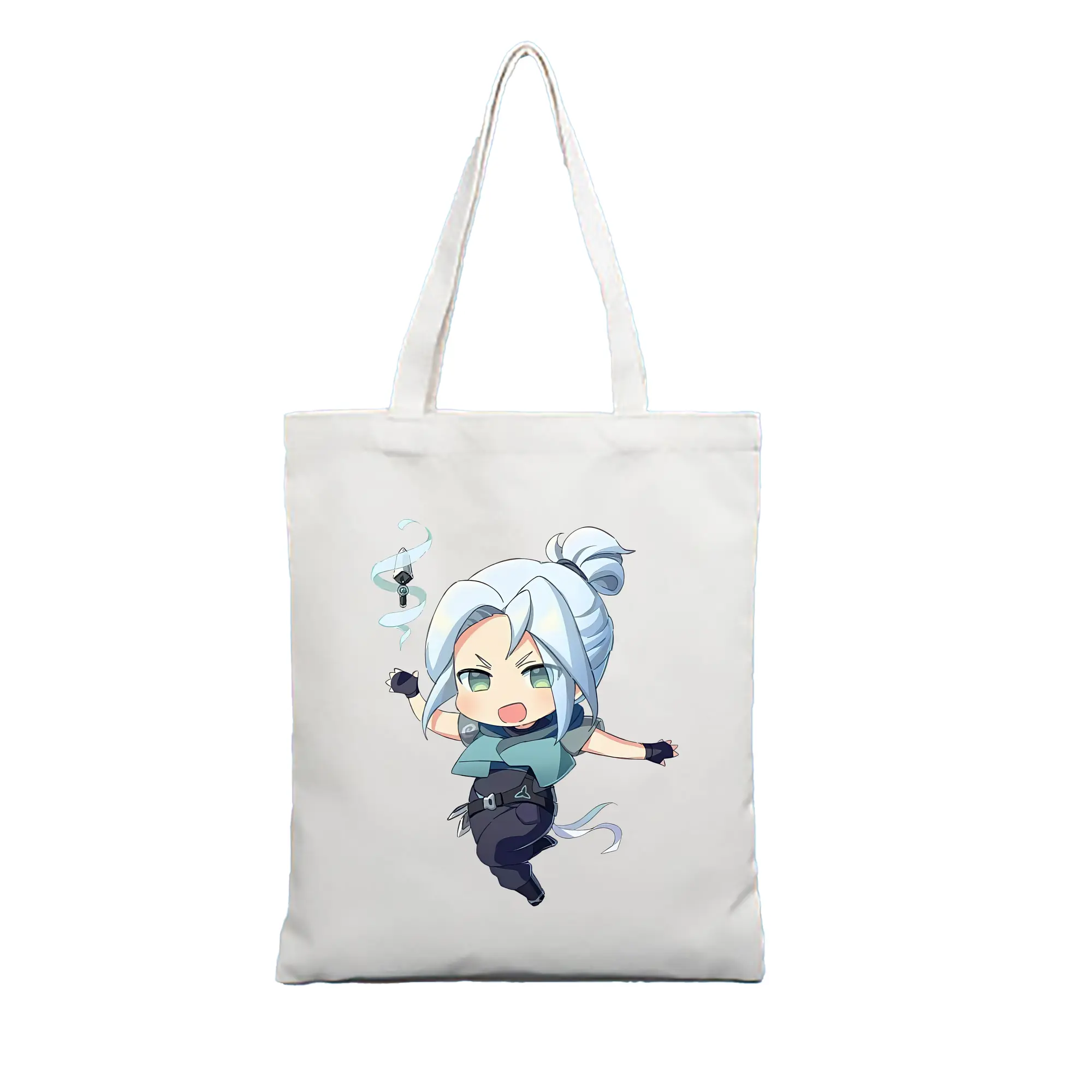 VALORANT グッズ,ジェット - 縦型キャンバス手提げバッグ（トートバッグ） ・ キャンバス素材 ・ ショッピング用 ・ 軽量 丈夫 お手入れ簡単