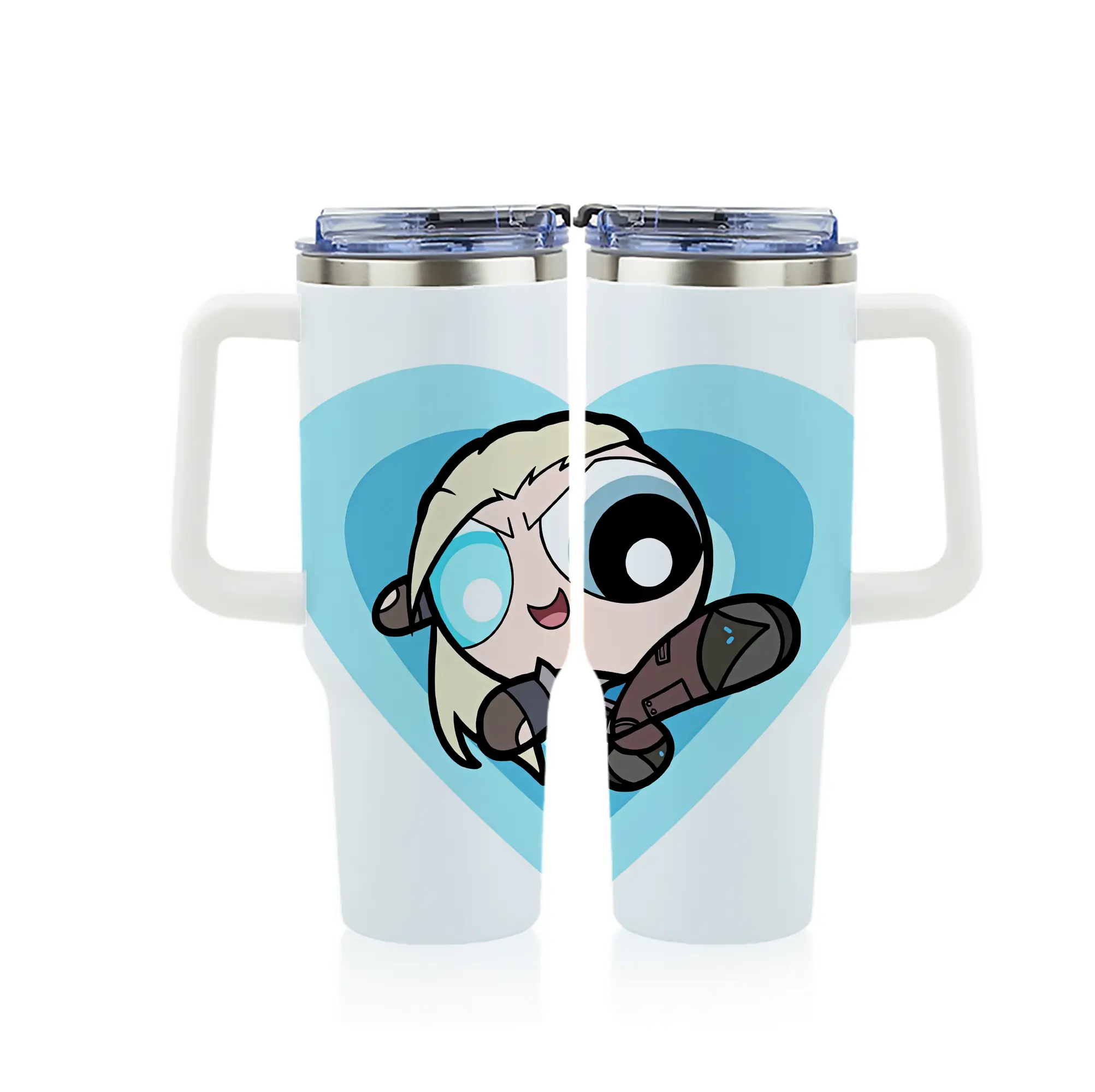 VALORANT グッズ,ソーヴァ - 1200mL フルプリント車用タンブラー ・ 304ステンレス 内側 ・ 201ステンレス 外側 ・ 保温 保冷 ・ 通勤 ドライブ アウトドア用