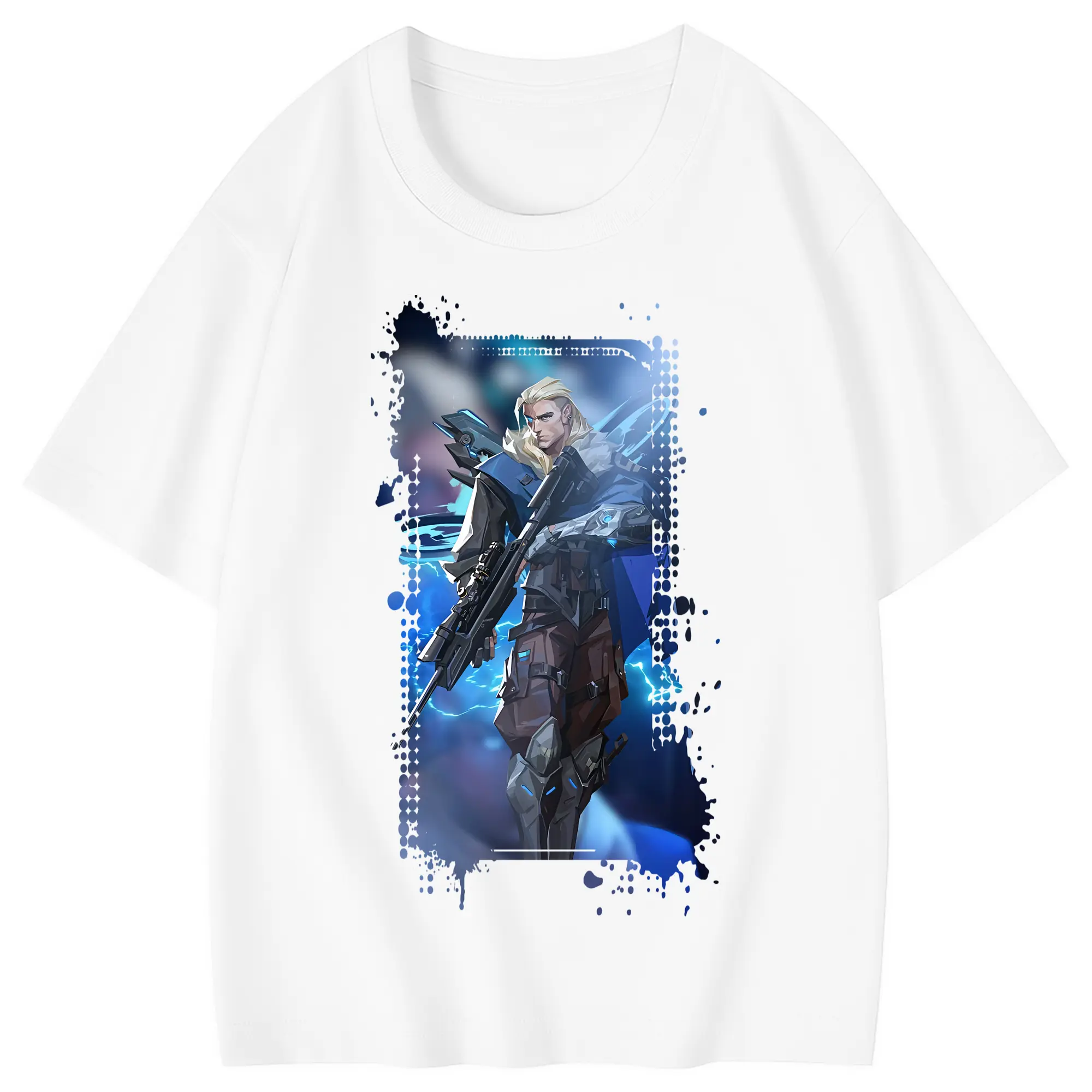 VALORANT グッズ,ソーヴァ - 綿100％ キッズTシャツ ・ フロントプリント ・ 快適 通気性 ・ スポーツ カジュアル 散歩用