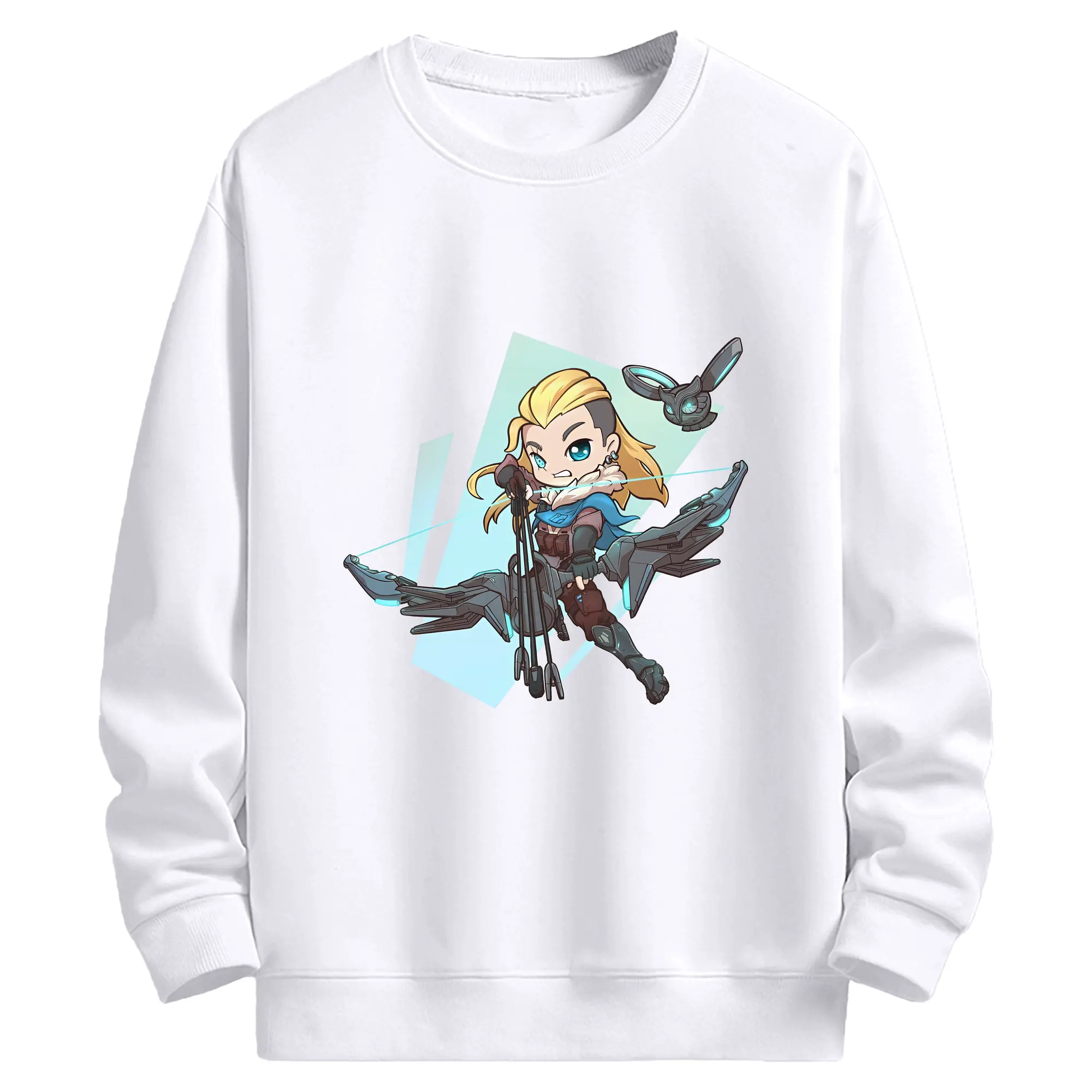 VALORANT グッズ,ソーヴァ - 高品質 クルーネック スウェット ・ コットン59％ ポリエステル41％ ・ ユニセックス 長袖 トレーナー ・ カジュアル デイリー スポーツ 散歩用