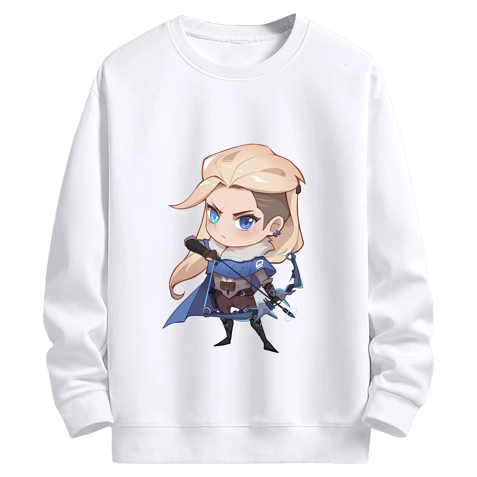VALORANT グッズ,ソーヴァ - 高品質 クルーネック スウェット ・ コットン59％ ポリエステル41％ ・ ユニセックス 長袖 トレーナー ・ カジュアル デイリー スポーツ 散歩用