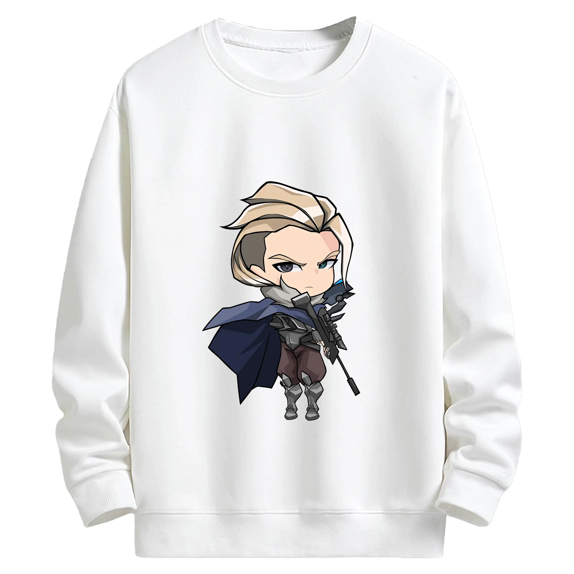 VALORANT グッズ,ソーヴァ - キッズ クルーネックスウェットシャツ ・ フロントプリント ・ 綿80％ ポリエステル20％ ・ 快適 通学 スポーツ 日常使い お散歩用