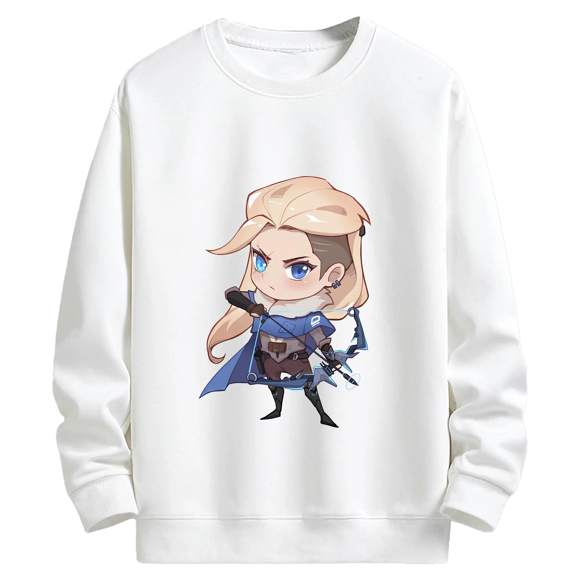 VALORANT グッズ,ソーヴァ - キッズ クルーネックスウェットシャツ ・ フロントプリント ・ 綿80％ ポリエステル20％ ・ 快適 通学 スポーツ 日常使い お散歩用