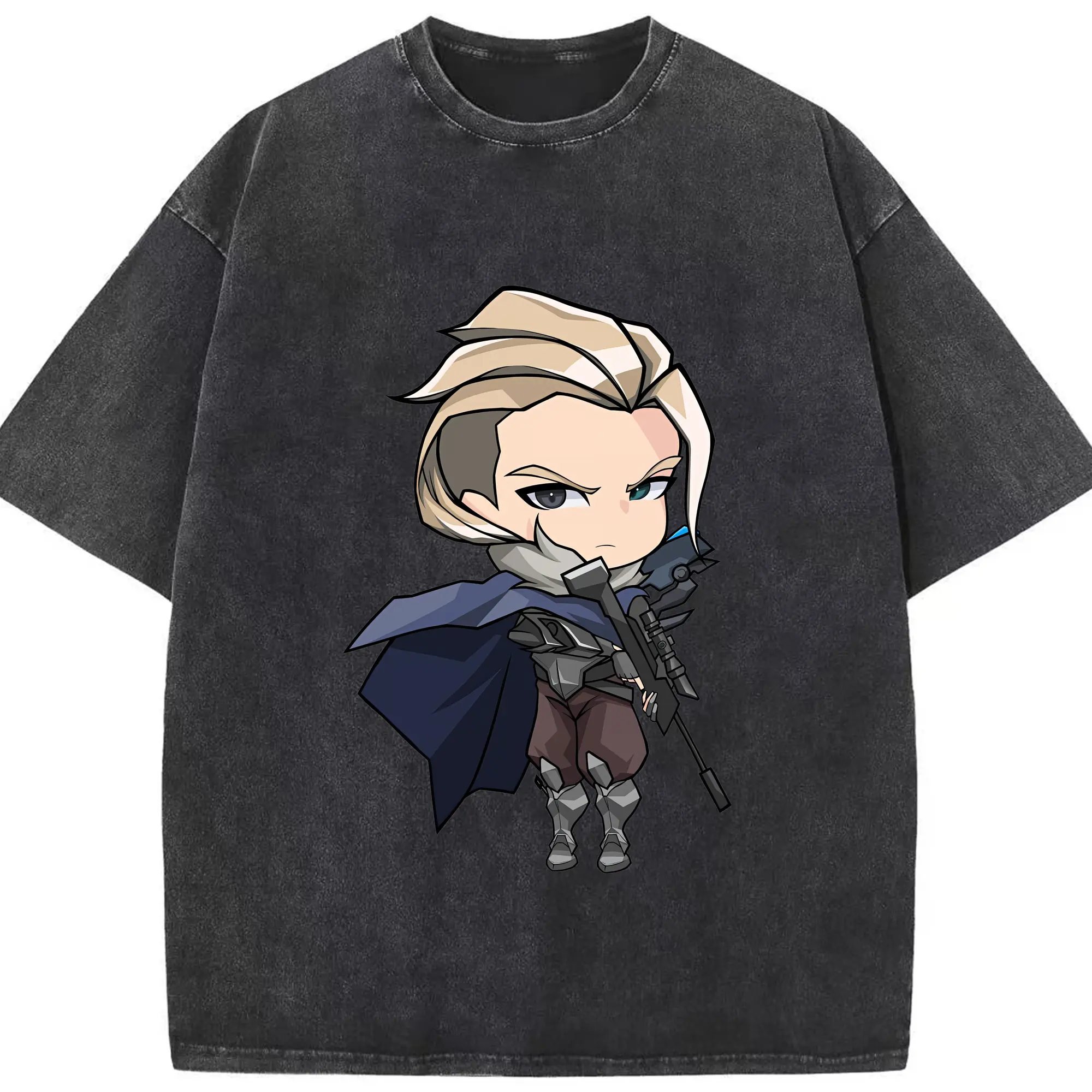 VALORANT グッズ,ソーヴァ - 綿100％ ヴィンテージ風 半袖Tシャツ ・ フロントプリント ・ 柔らか肌触り ・ 通気性 快適 ・ スポーツ カジュアル 外出用