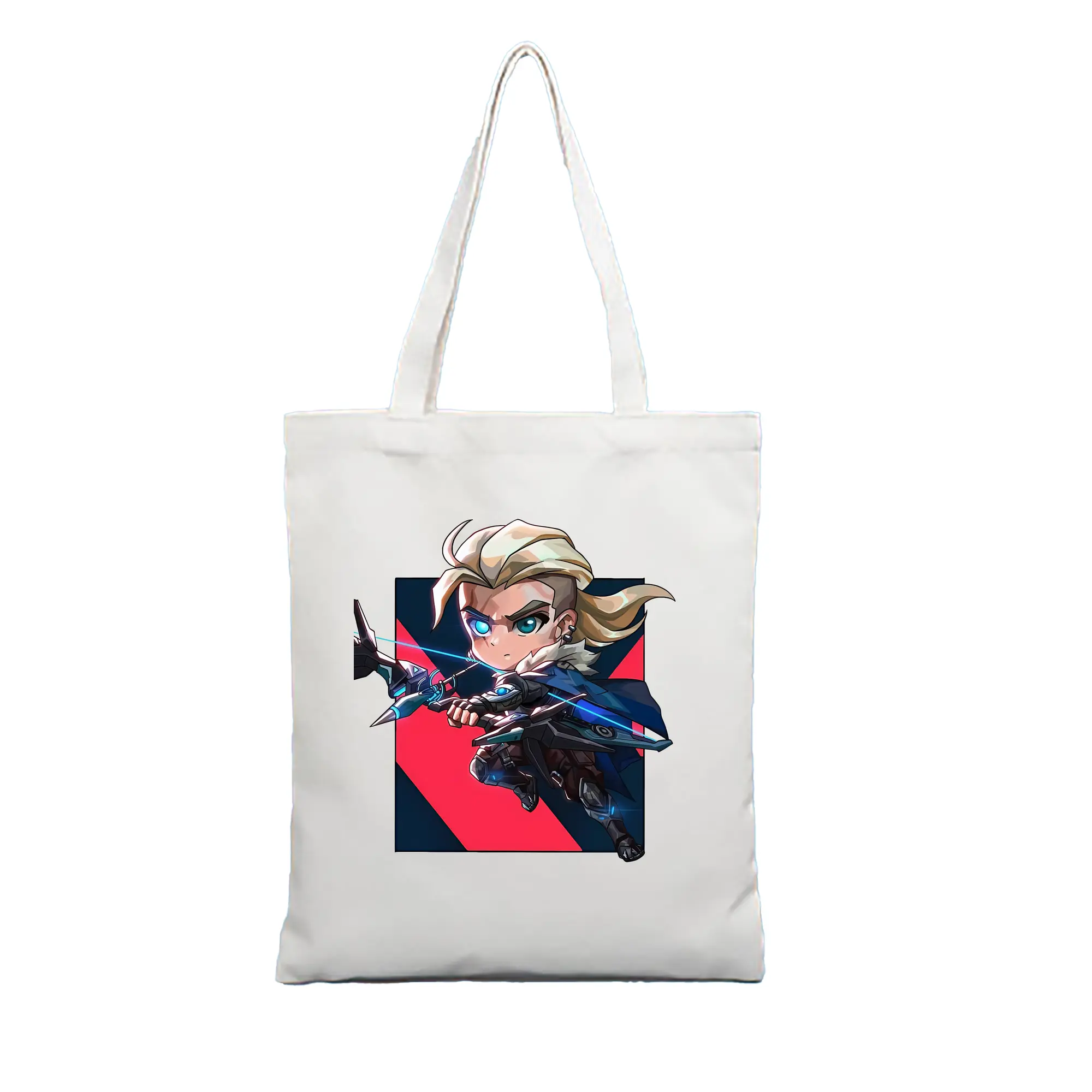 VALORANT グッズ,ソーヴァ - 縦型キャンバス手提げバッグ（トートバッグ） ・ キャンバス素材 ・ ショッピング用 ・ 軽量 丈夫 お手入れ簡単