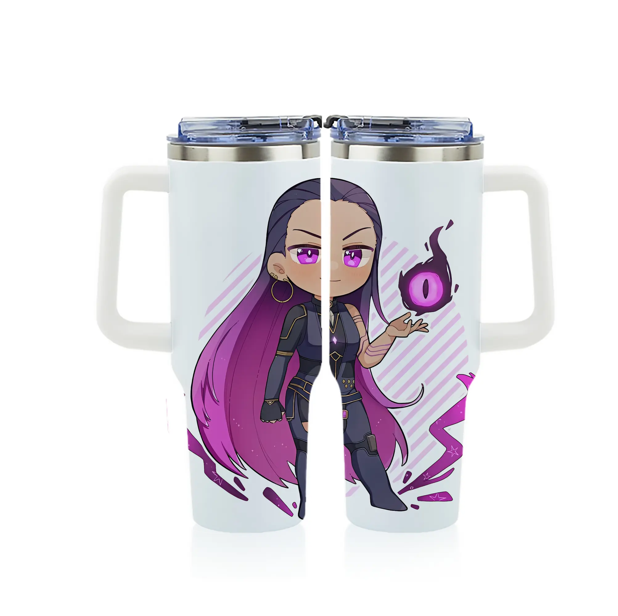 VALORANT グッズ,レイナ - 1200mL フルプリント車用タンブラー ・ 304ステンレス 内側 ・ 201ステンレス 外側 ・ 保温 保冷 ・ 通勤 ドライブ アウトドア用