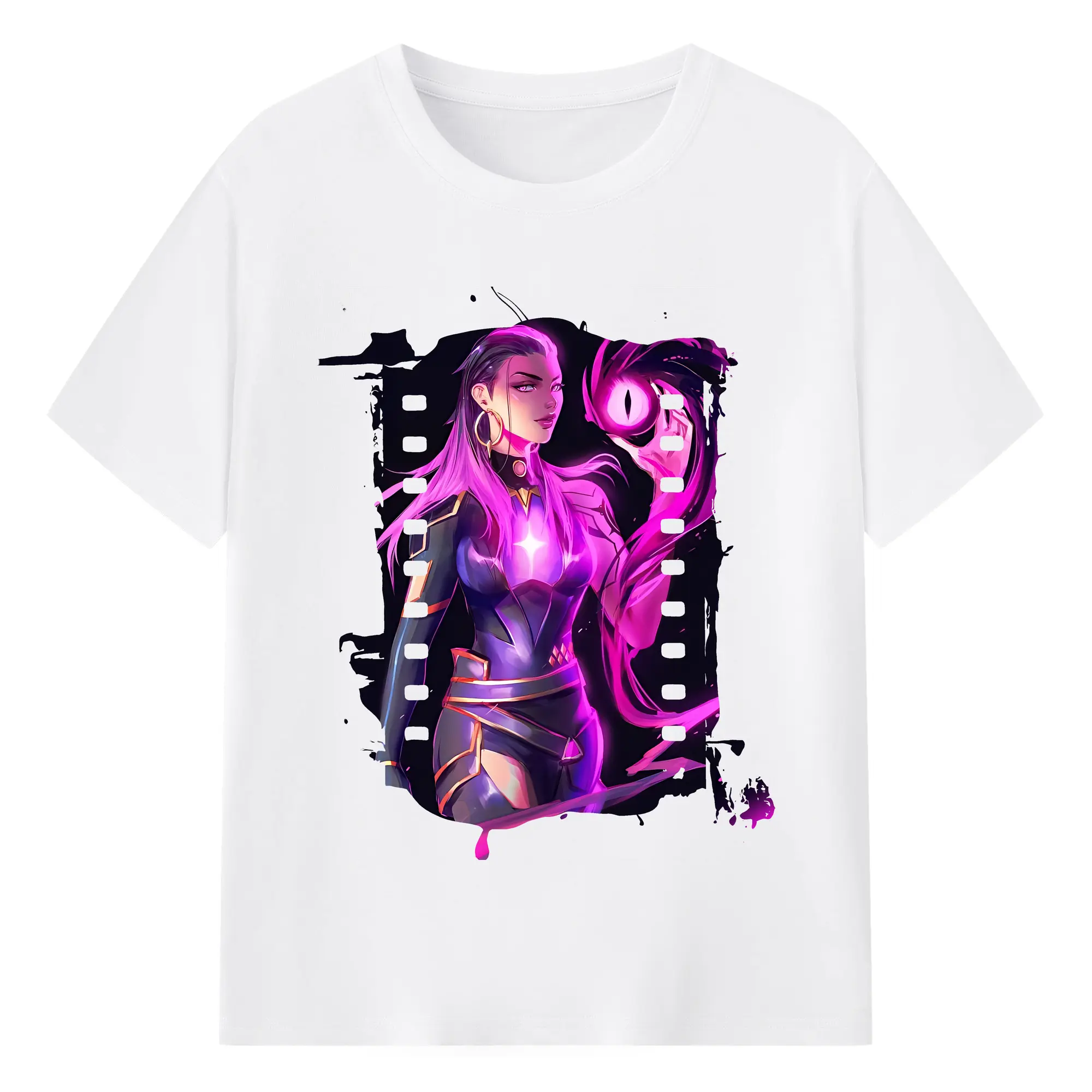 VALORANT グッズ,レイナ - 綿100％ 半袖Tシャツ ・ フロントプリント ・ 快適 通気性 ・ 日常使い 散歩 スポーツ用