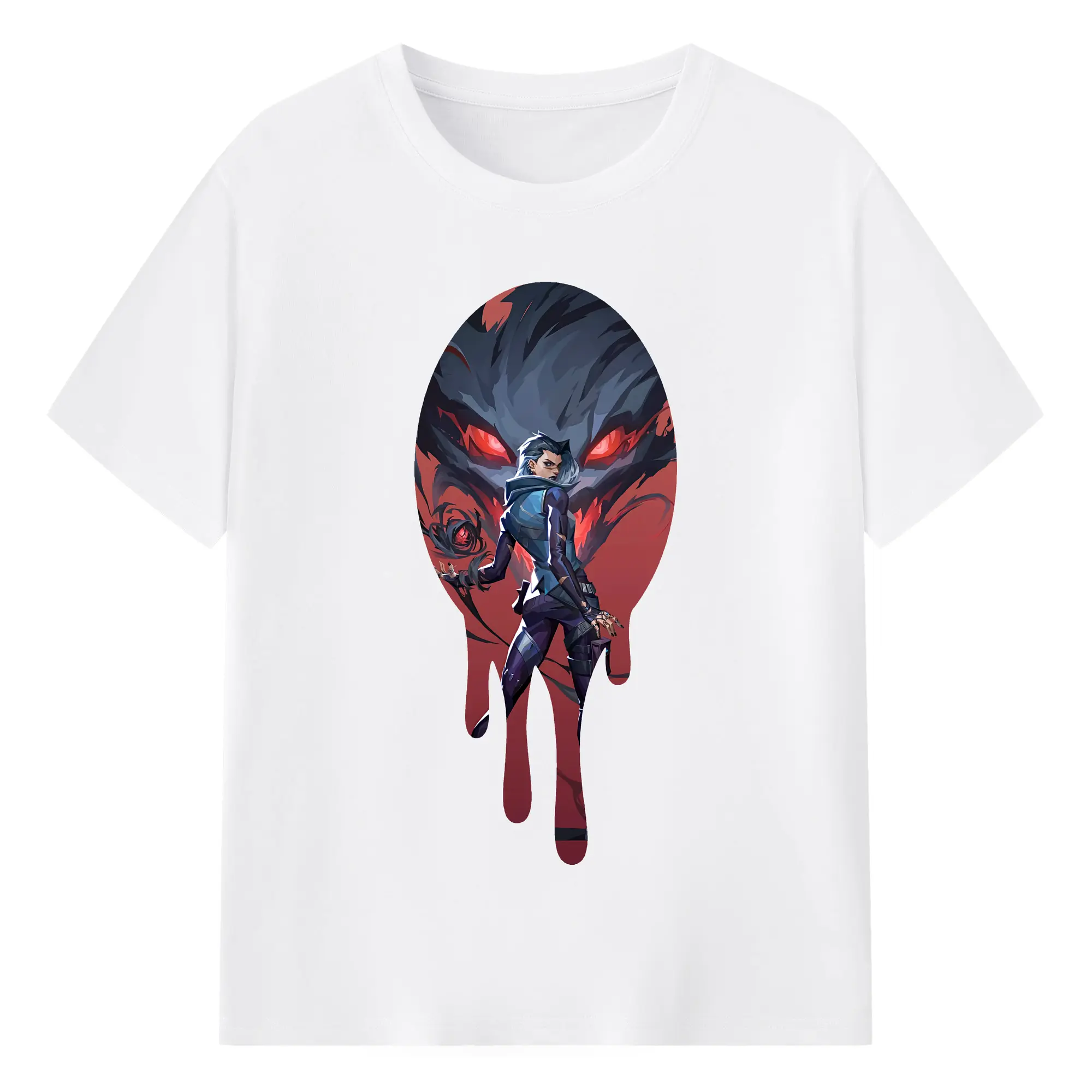 VALORANT グッズ,レイナ - 綿100％ 半袖Tシャツ ・ フロントプリント ・ 快適 通気性 ・ 日常使い 散歩 スポーツ用