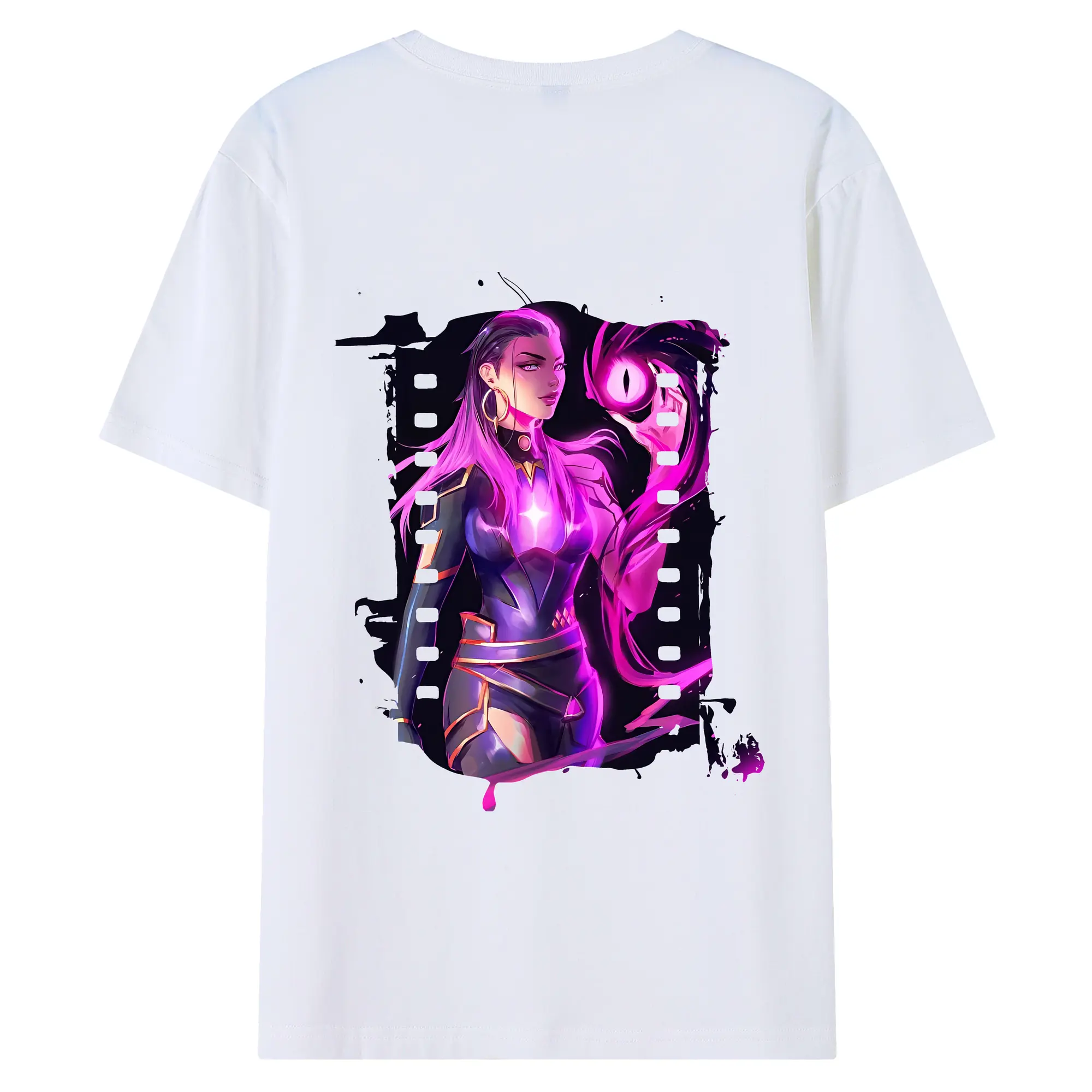 VALORANT グッズ,レイナ - 綿100％ 半袖Tシャツ ・ バックプリント ・ 快適 通気性 ・ 日常使い 散歩 スポーツ用