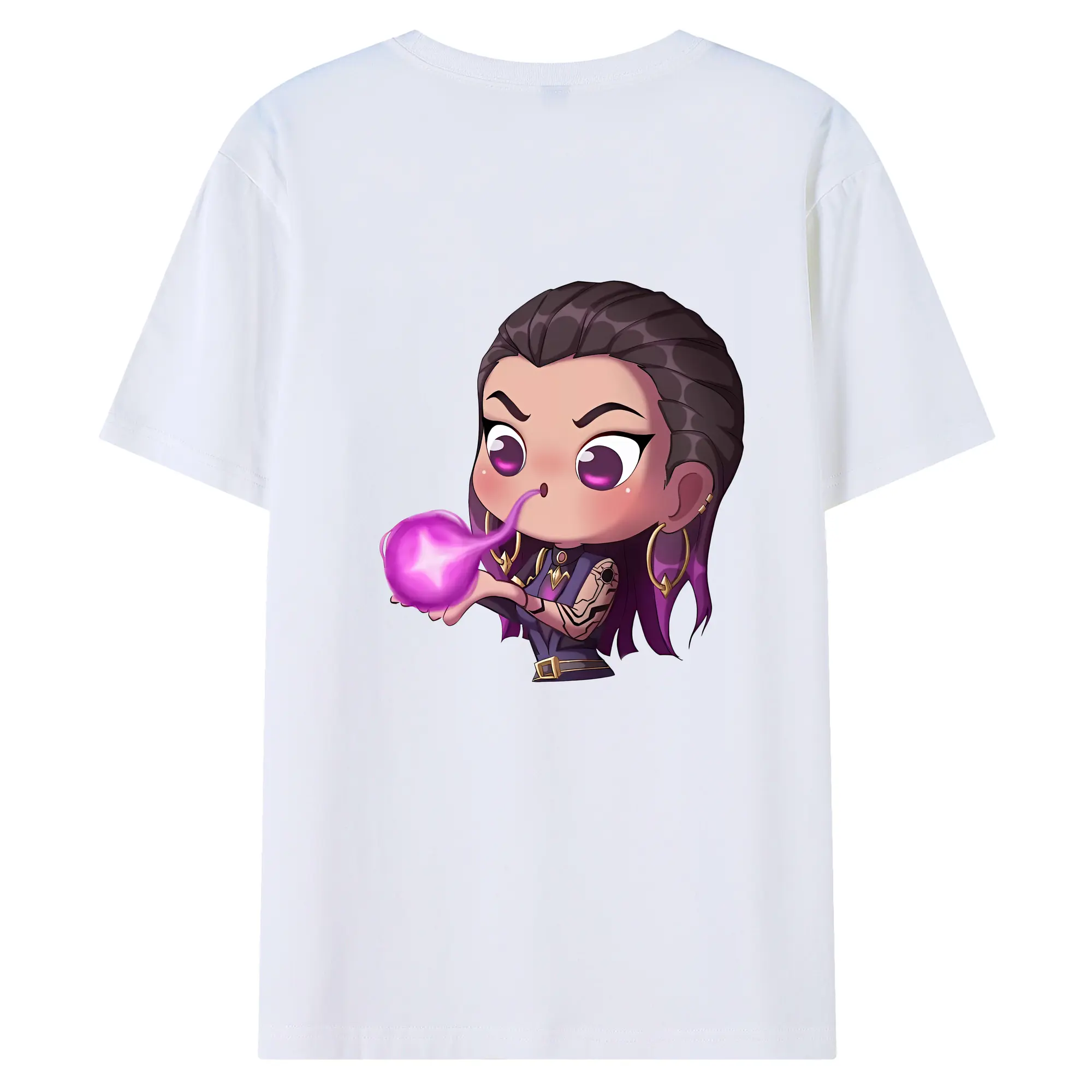 VALORANT グッズ,レイナ - 綿100％ 半袖Tシャツ ・ バックプリント ・ 快適 通気性 ・ 日常使い 散歩 スポーツ用