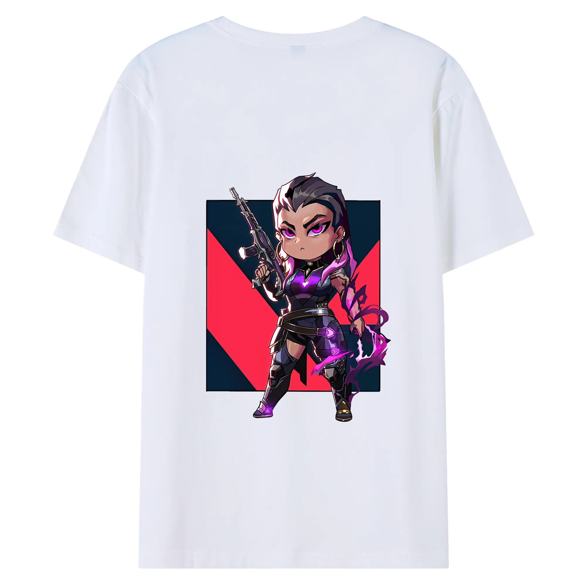 VALORANT グッズ,レイナ - 綿100％ 半袖Tシャツ ・ バックプリント ・ 快適 通気性 ・ 日常使い 散歩 スポーツ用