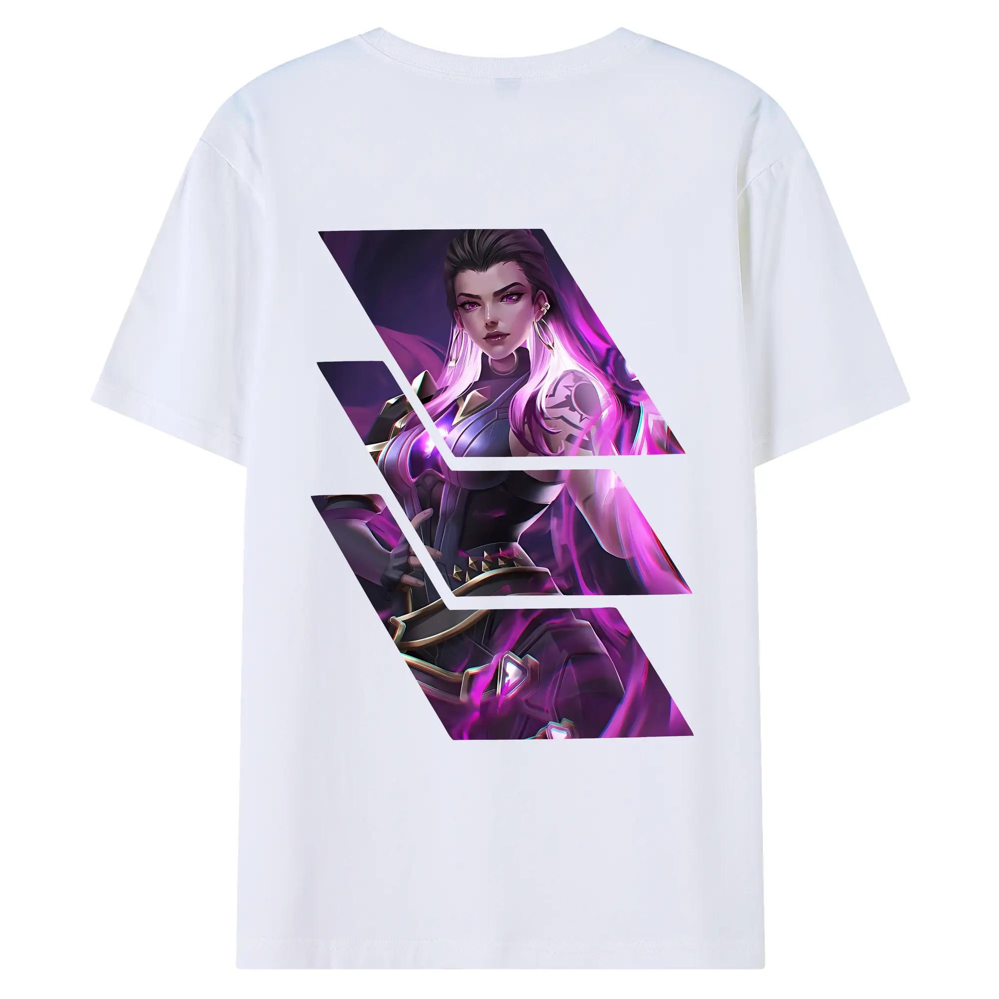 VALORANT グッズ,レイナ - 綿100％ 半袖Tシャツ ・ バックプリント ・ 快適 通気性 ・ 日常使い 散歩 スポーツ用