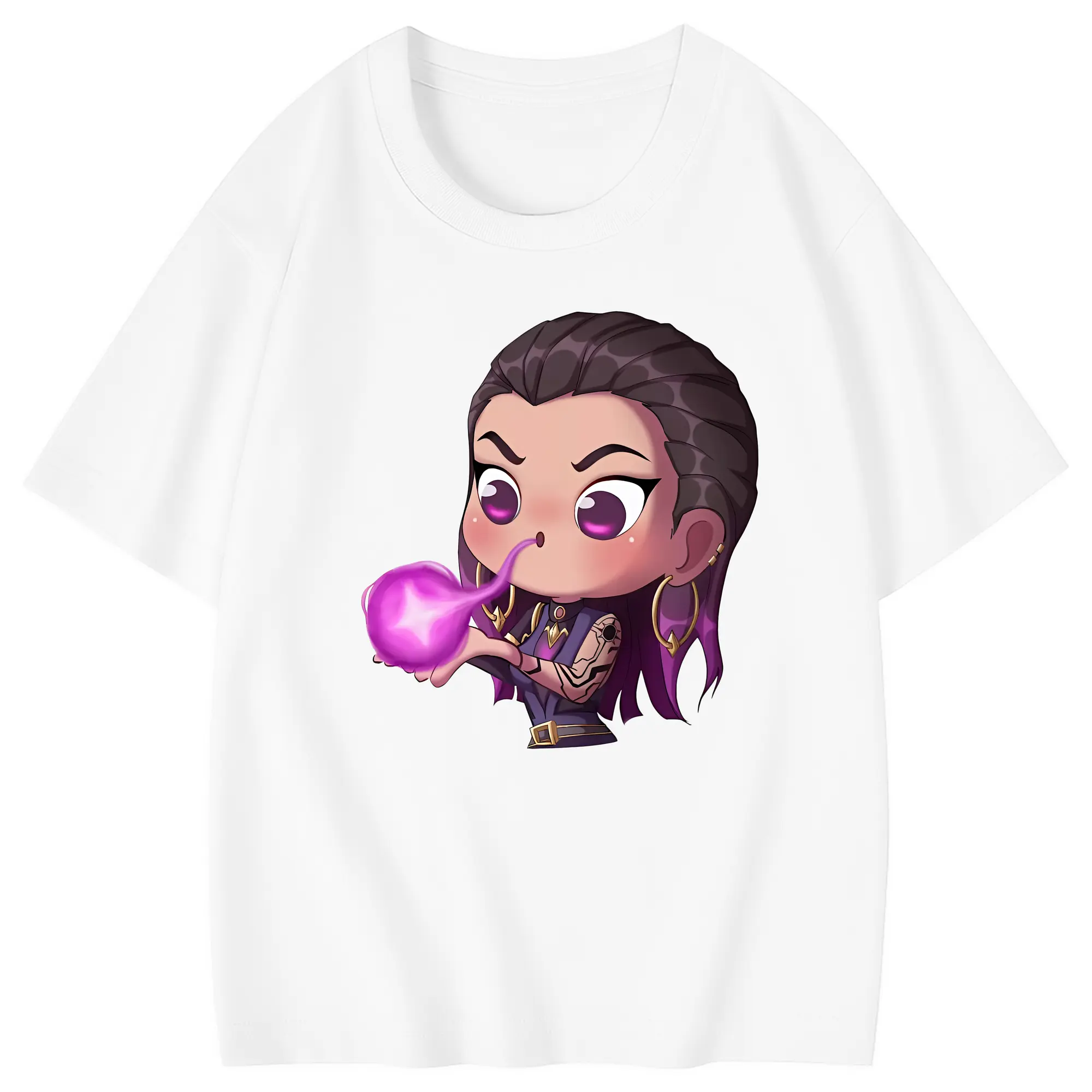 VALORANT グッズ,レイナ - 綿100％ キッズTシャツ ・ フロントプリント ・ 快適 通気性 ・ スポーツ カジュアル 散歩用