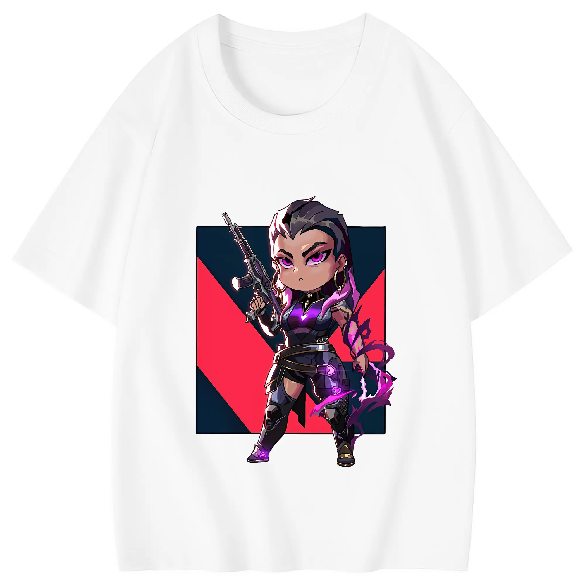 VALORANT グッズ,レイナ - 綿100％ キッズTシャツ ・ フロントプリント ・ 快適 通気性 ・ スポーツ カジュアル 散歩用