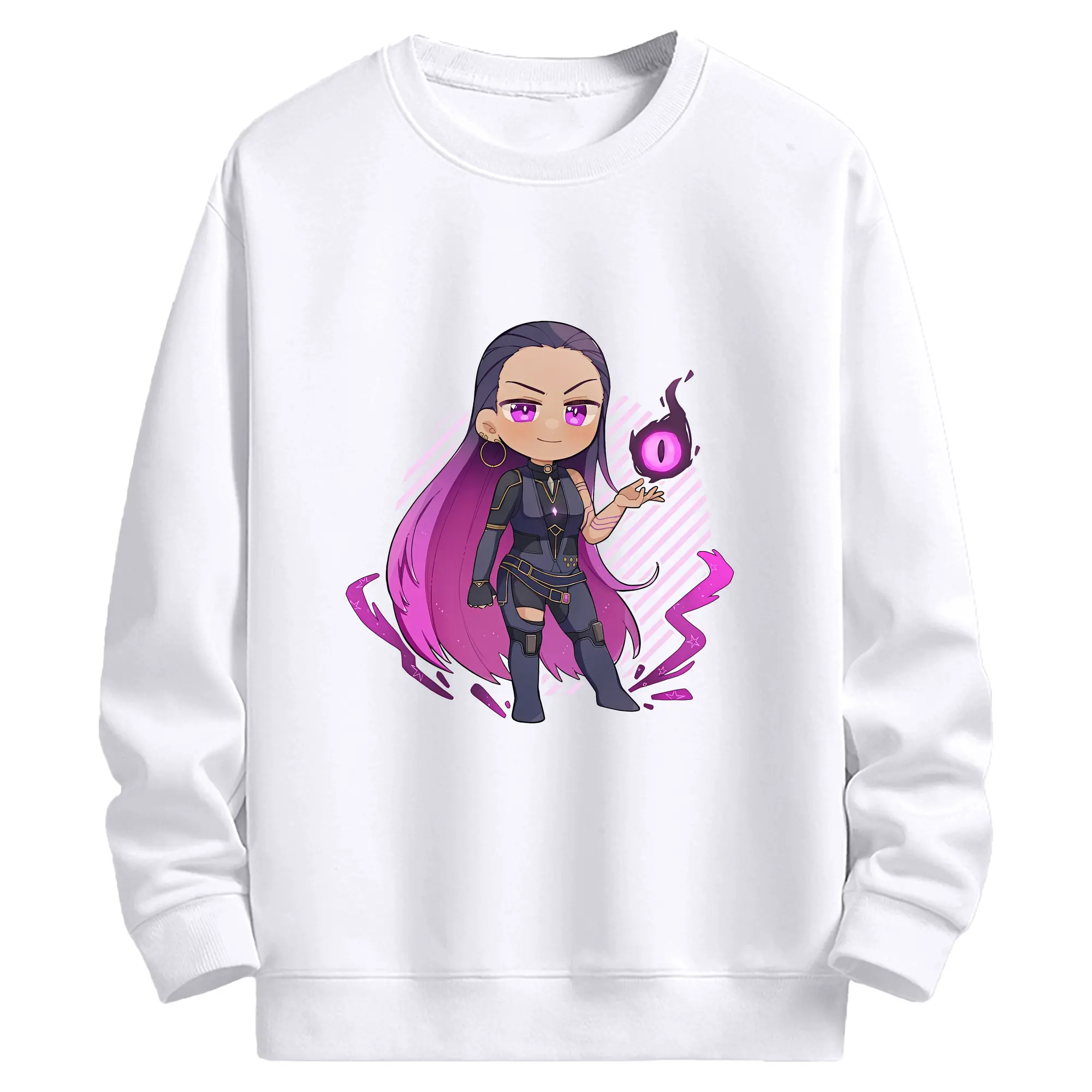 VALORANT グッズ,レイナ - 高品質 クルーネック スウェット ・ コットン59％ ポリエステル41％ ・ ユニセックス 長袖 トレーナー ・ カジュアル デイリー スポーツ 散歩用