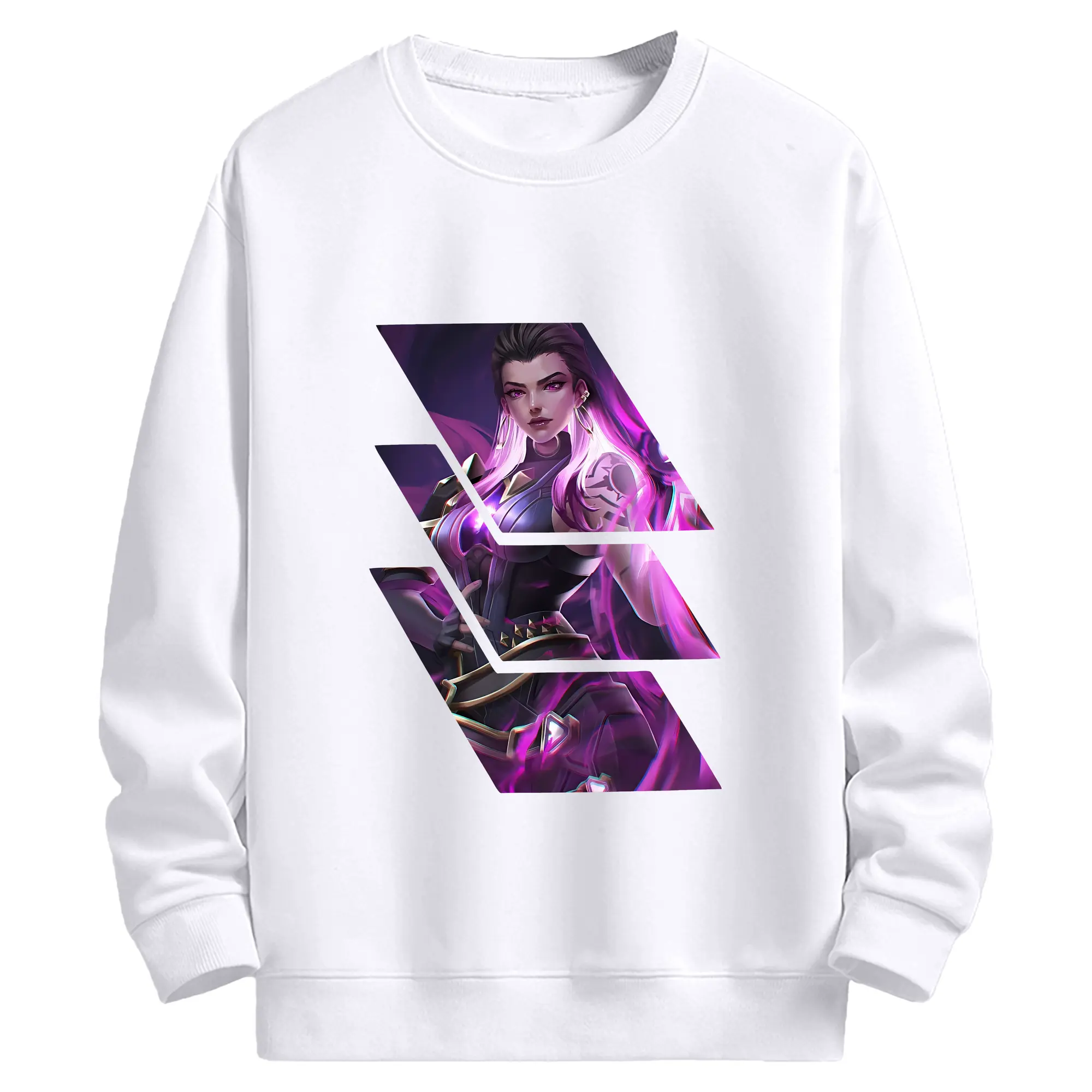VALORANT グッズ,レイナ - 高品質 クルーネック スウェット ・ コットン59％ ポリエステル41％ ・ ユニセックス 長袖 トレーナー ・ カジュアル デイリー スポーツ 散歩用