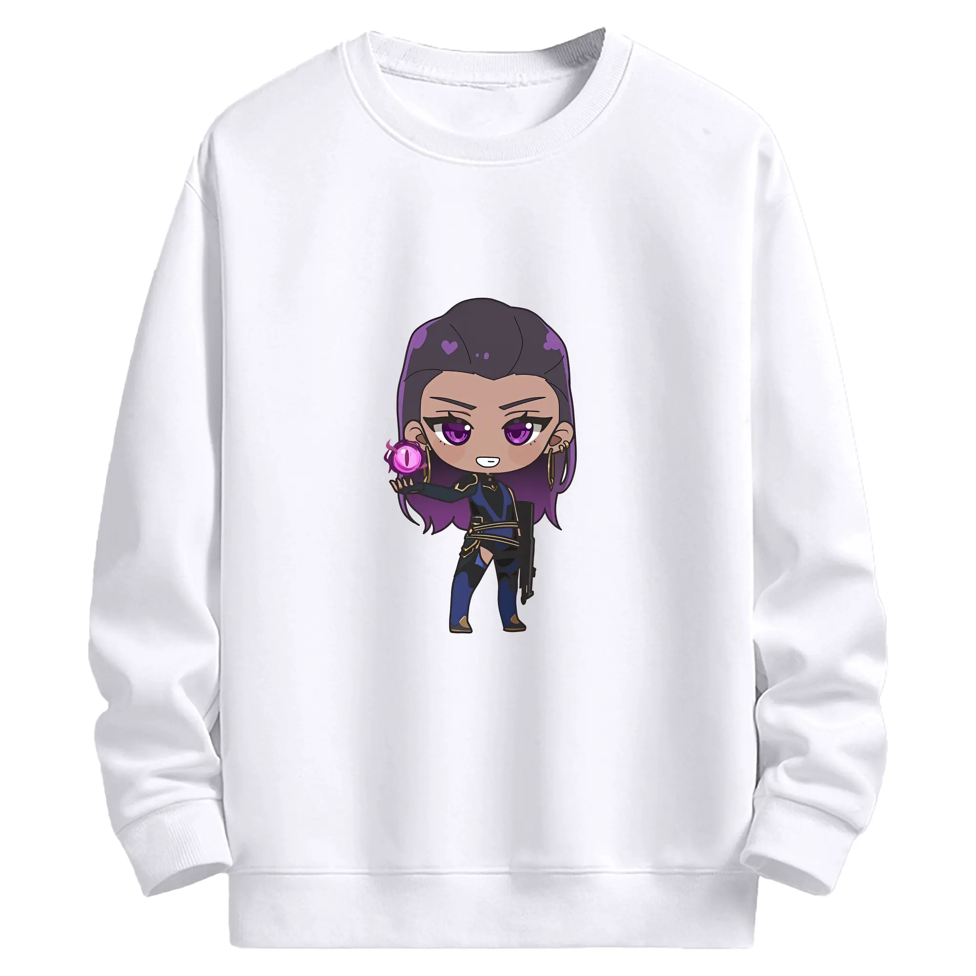 VALORANT グッズ,レイナ - 高品質 クルーネック スウェット ・ コットン59％ ポリエステル41％ ・ ユニセックス 長袖 トレーナー ・ カジュアル デイリー スポーツ 散歩用