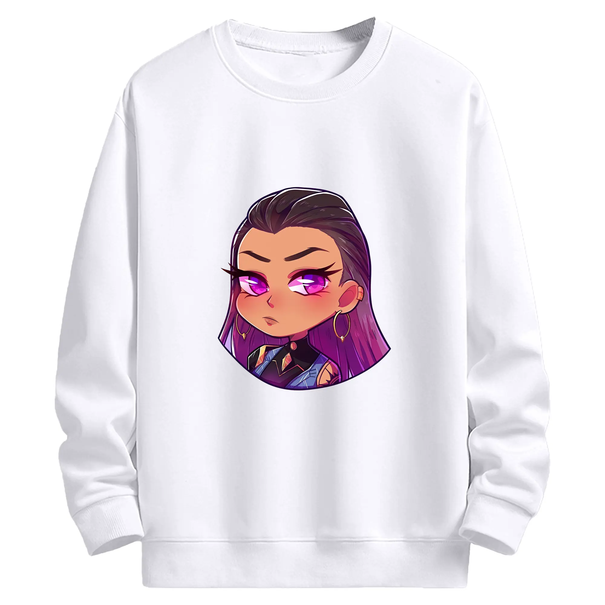 VALORANT グッズ,レイナ - 高品質 クルーネック スウェット ・ コットン59％ ポリエステル41％ ・ ユニセックス 長袖 トレーナー ・ カジュアル デイリー スポーツ 散歩用
