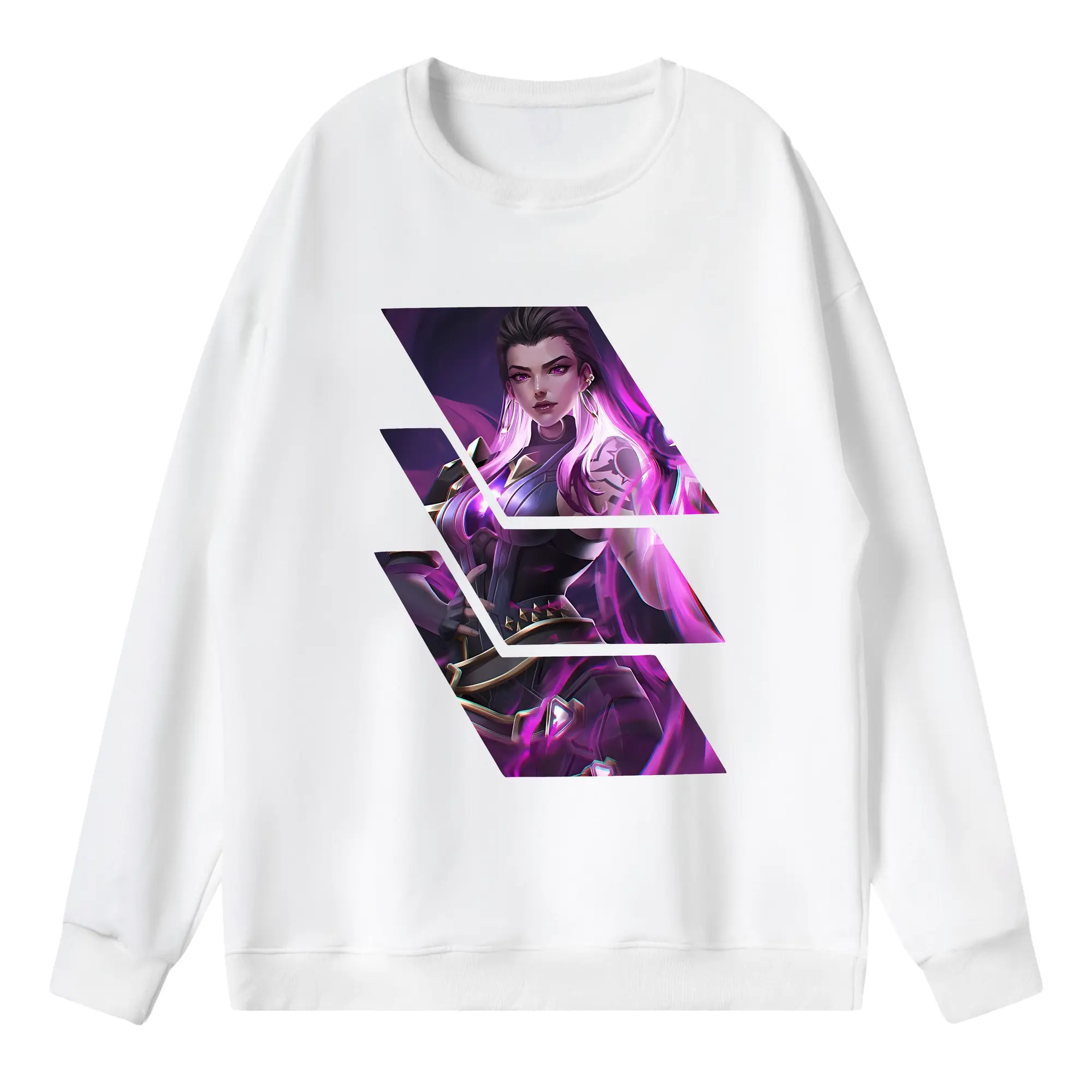 VALORANT グッズ,レイナ - 薄手 クルーネック スウェット 裏毛260g · ポリエステル 春秋向け カジュアル 男女兼用 · トレーナー デイリー スポーツ 散歩に最適