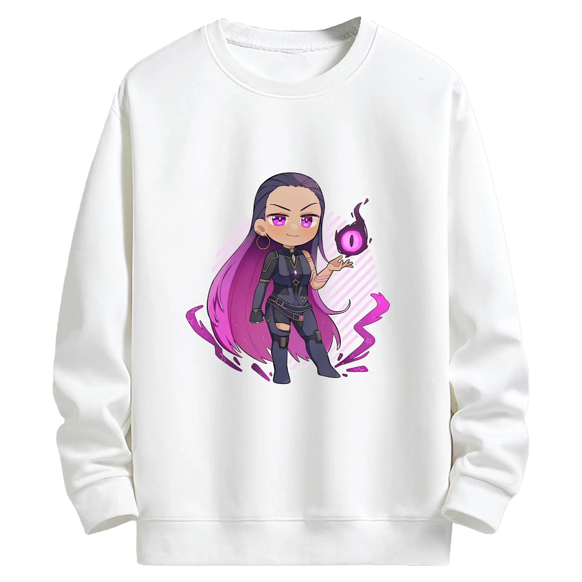 VALORANT グッズ,レイナ - キッズ クルーネックスウェットシャツ ・ フロントプリント ・ 綿80％ ポリエステル20％ ・ 快適 通学 スポーツ 日常使い お散歩用