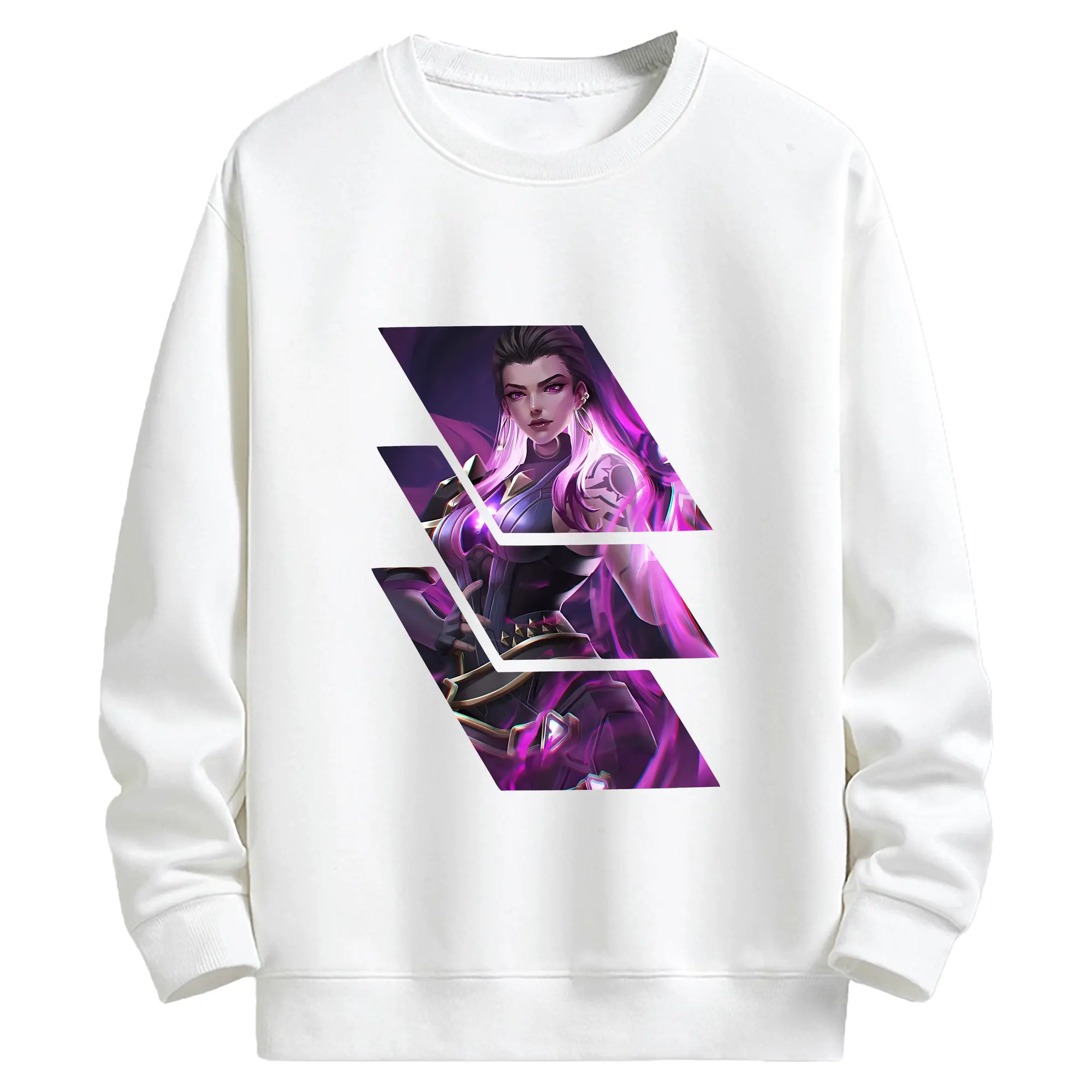 VALORANT グッズ,レイナ - キッズ クルーネックスウェットシャツ ・ フロントプリント ・ 綿80％ ポリエステル20％ ・ 快適 通学 スポーツ 日常使い お散歩用