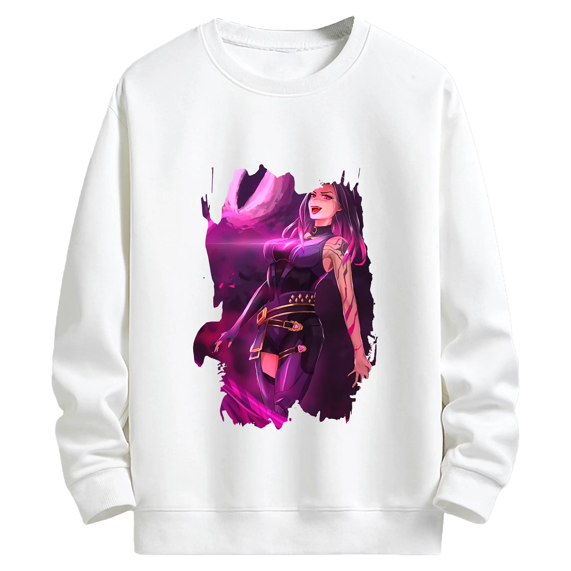 VALORANT グッズ,レイナ - キッズ クルーネックスウェットシャツ ・ フロントプリント ・ 綿80％ ポリエステル20％ ・ 快適 通学 スポーツ 日常使い お散歩用